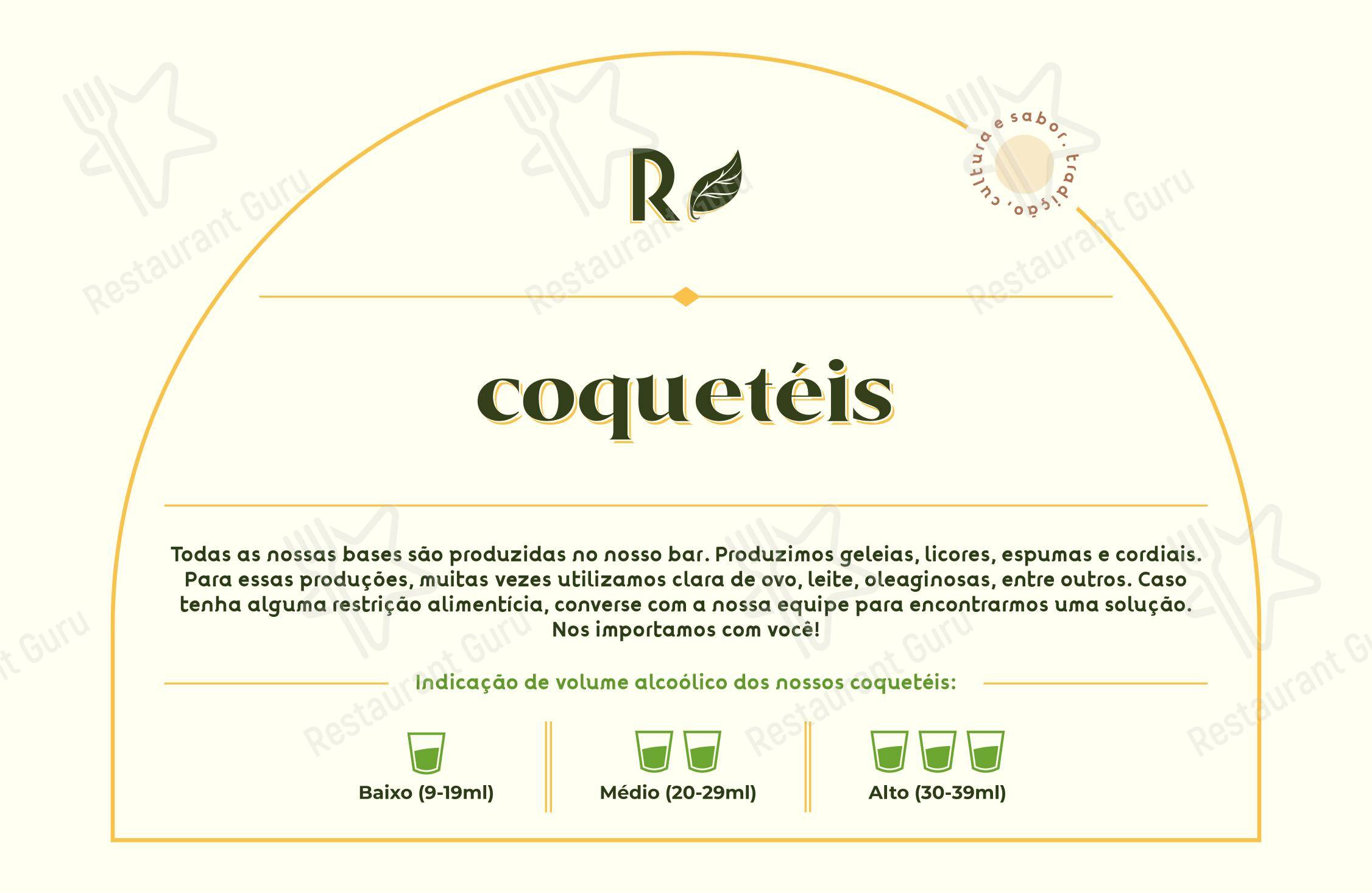 Raízes Restaurante Pizzaria em Ubatuba - Основное меню