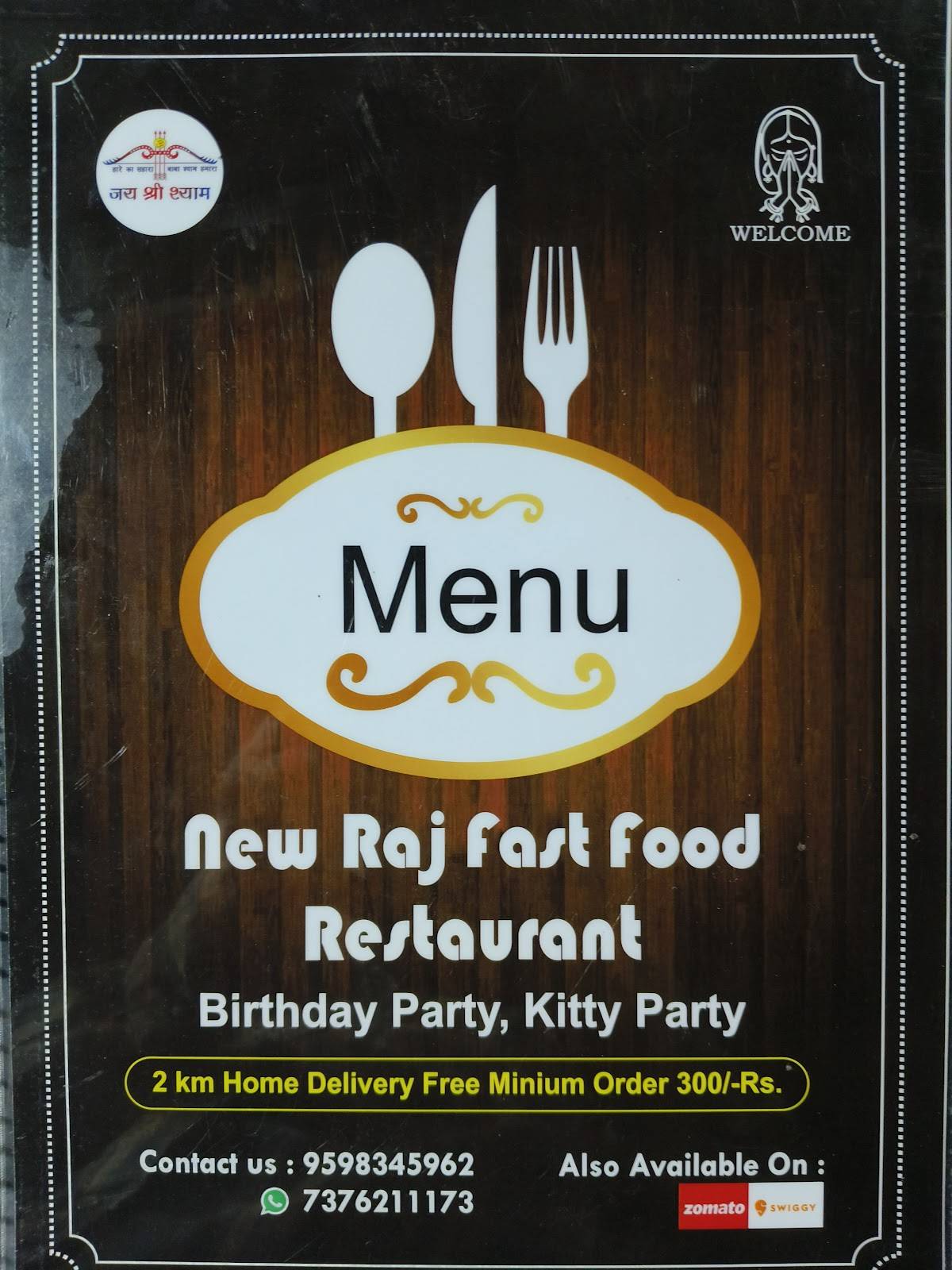 Raj Fast Food Chinese Point menu