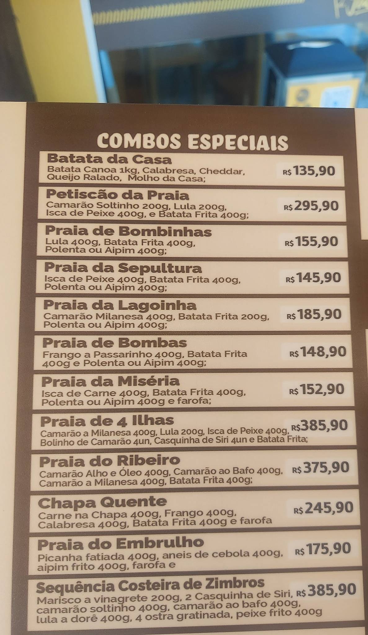 Rancho do Vital restaurante cardápio