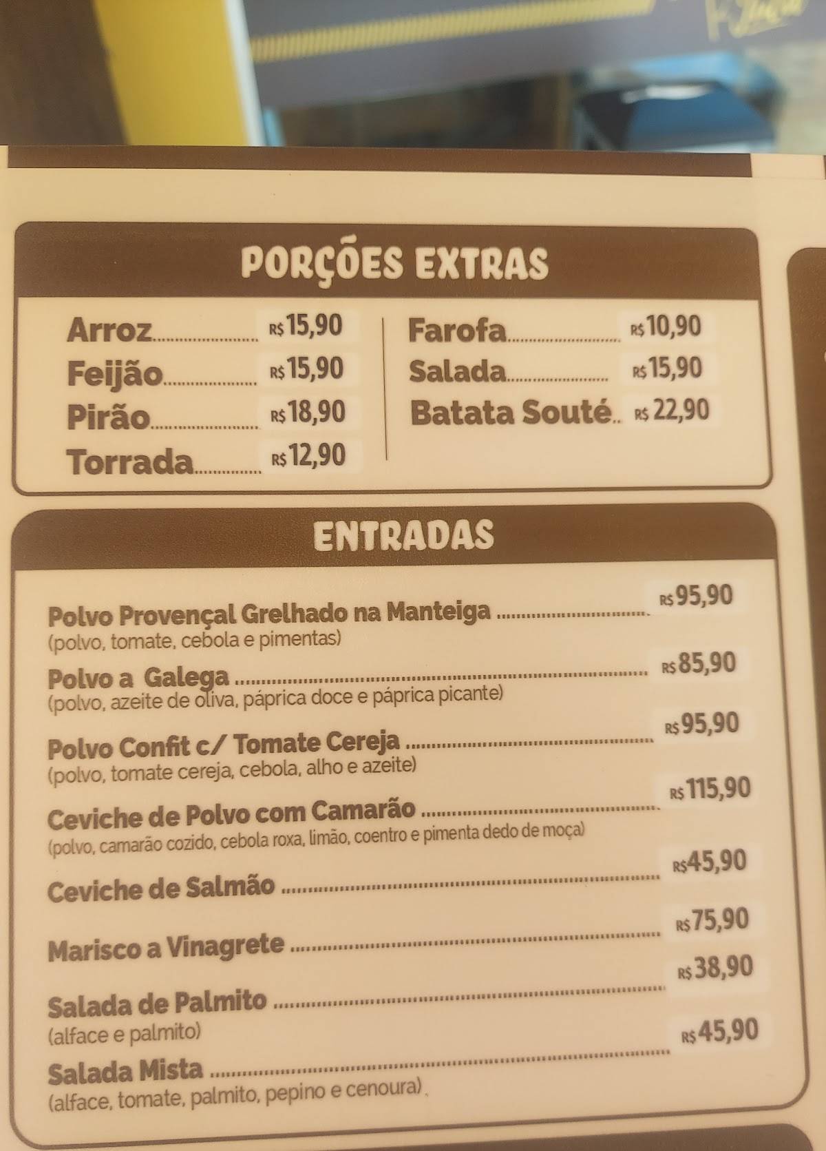 Rancho do Vital restaurante cardápio