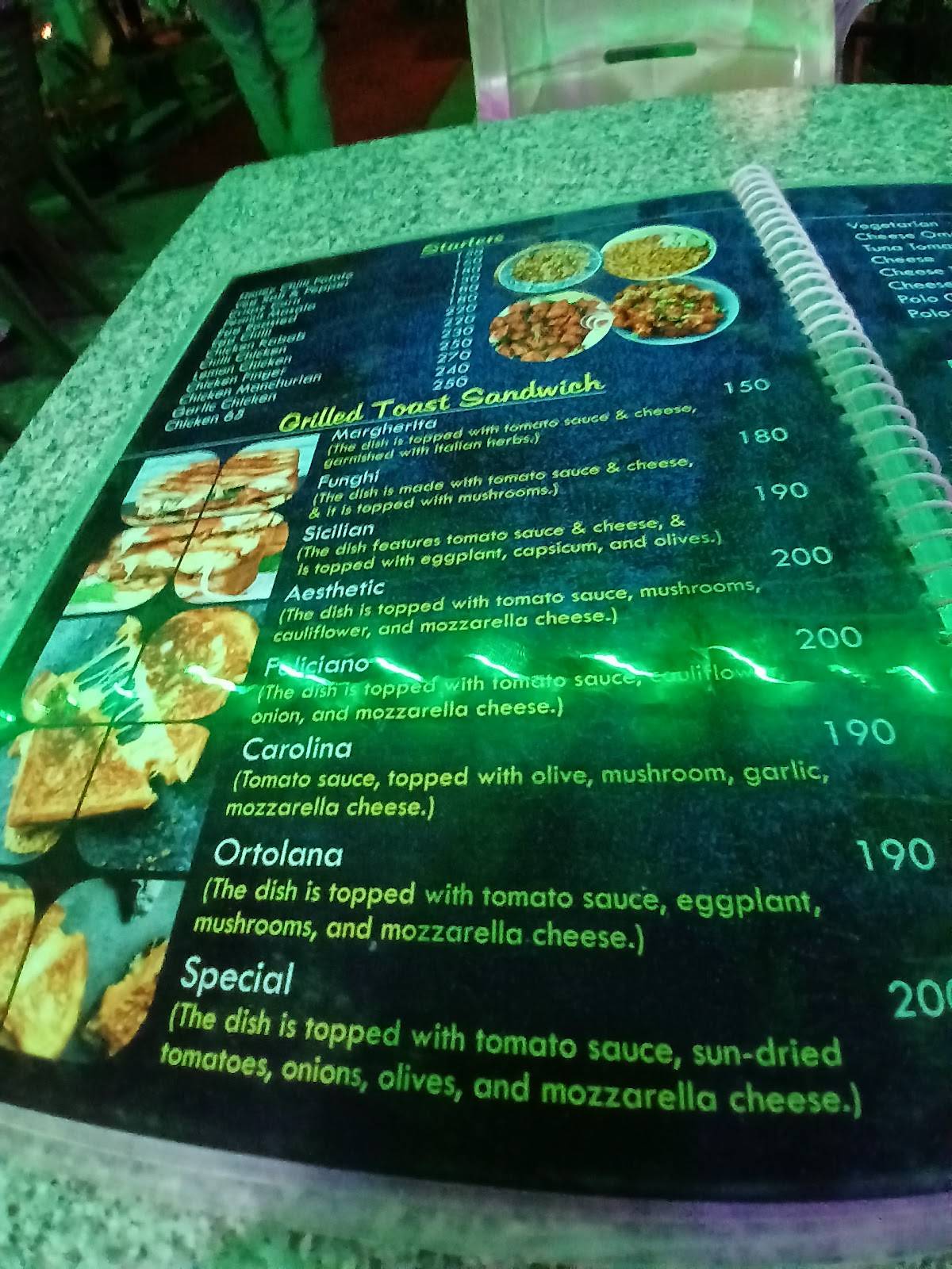 Ravi’s Rose Restaurant menu