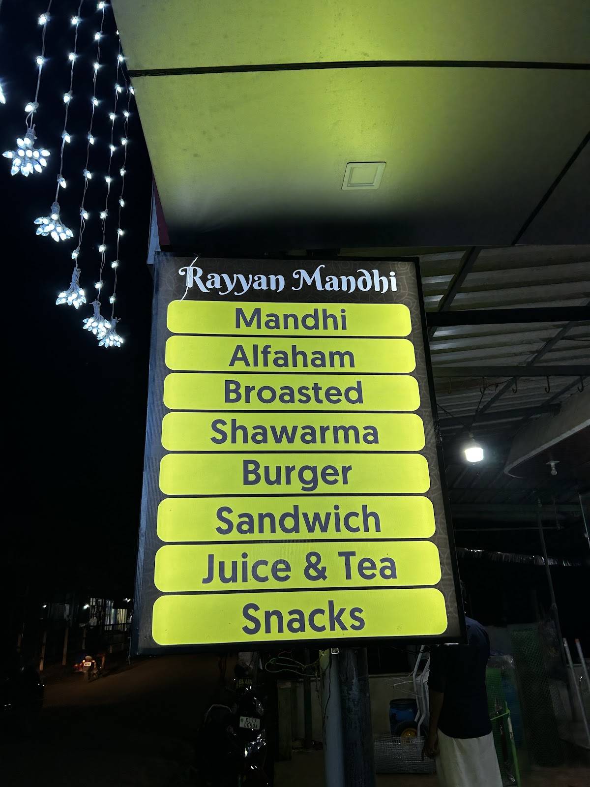 Rayyan Mandhi menu