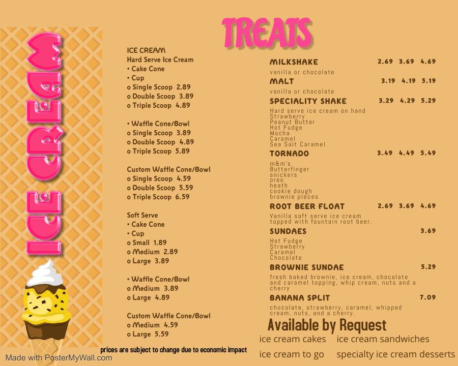 Menu at Red Barn Bakery, Lemmon
