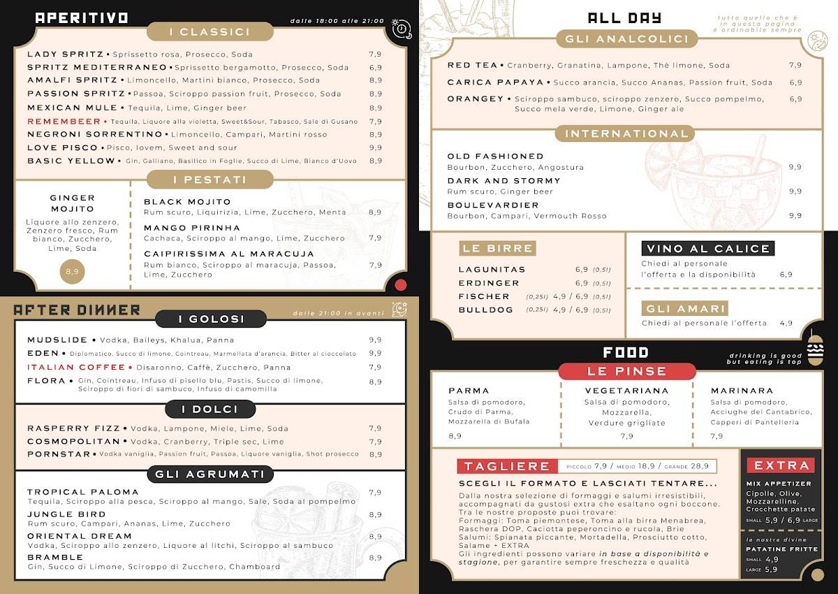 Menu di Remembeer - Pub 