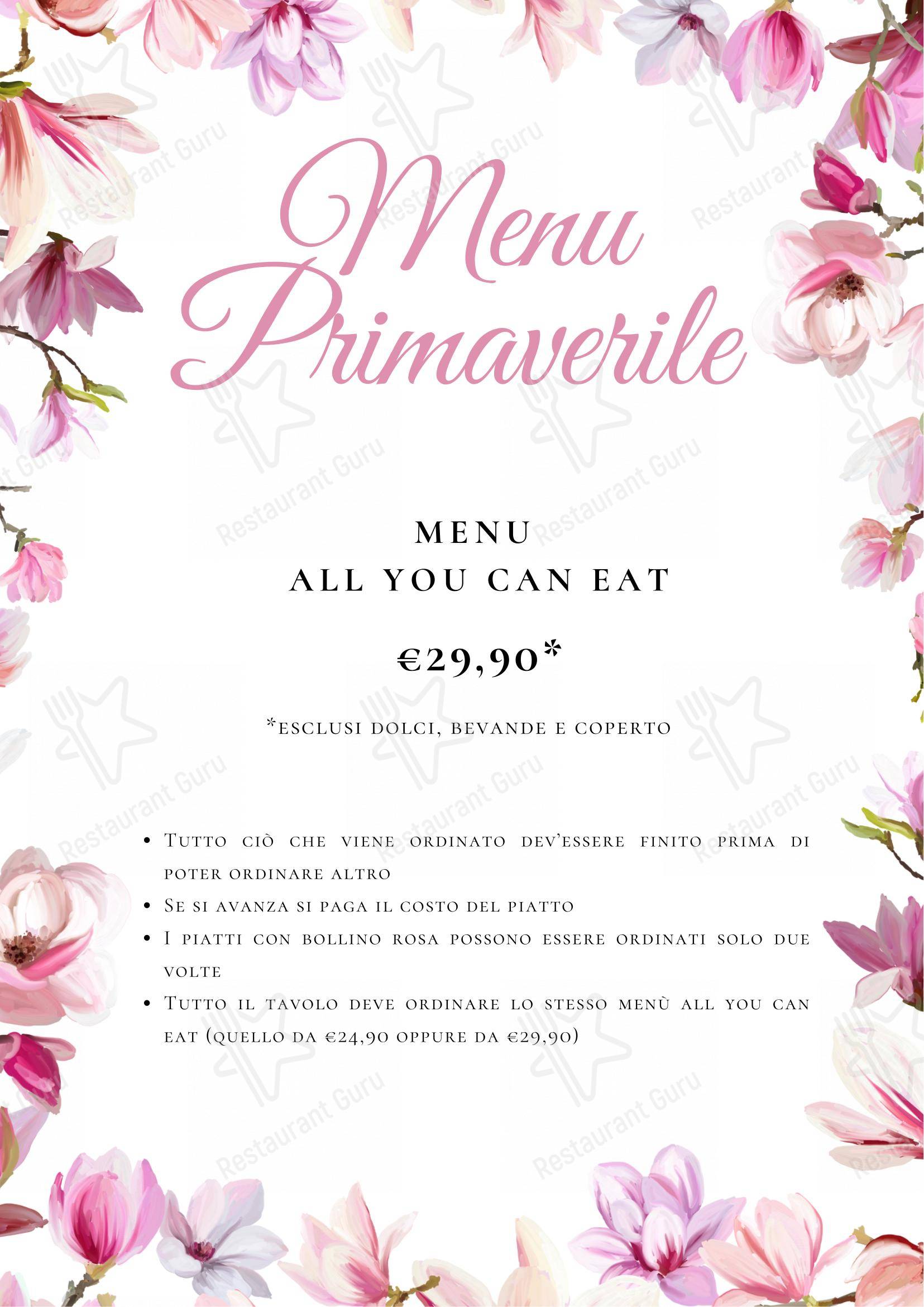 Menu per Replay Restaurant in Nichelino