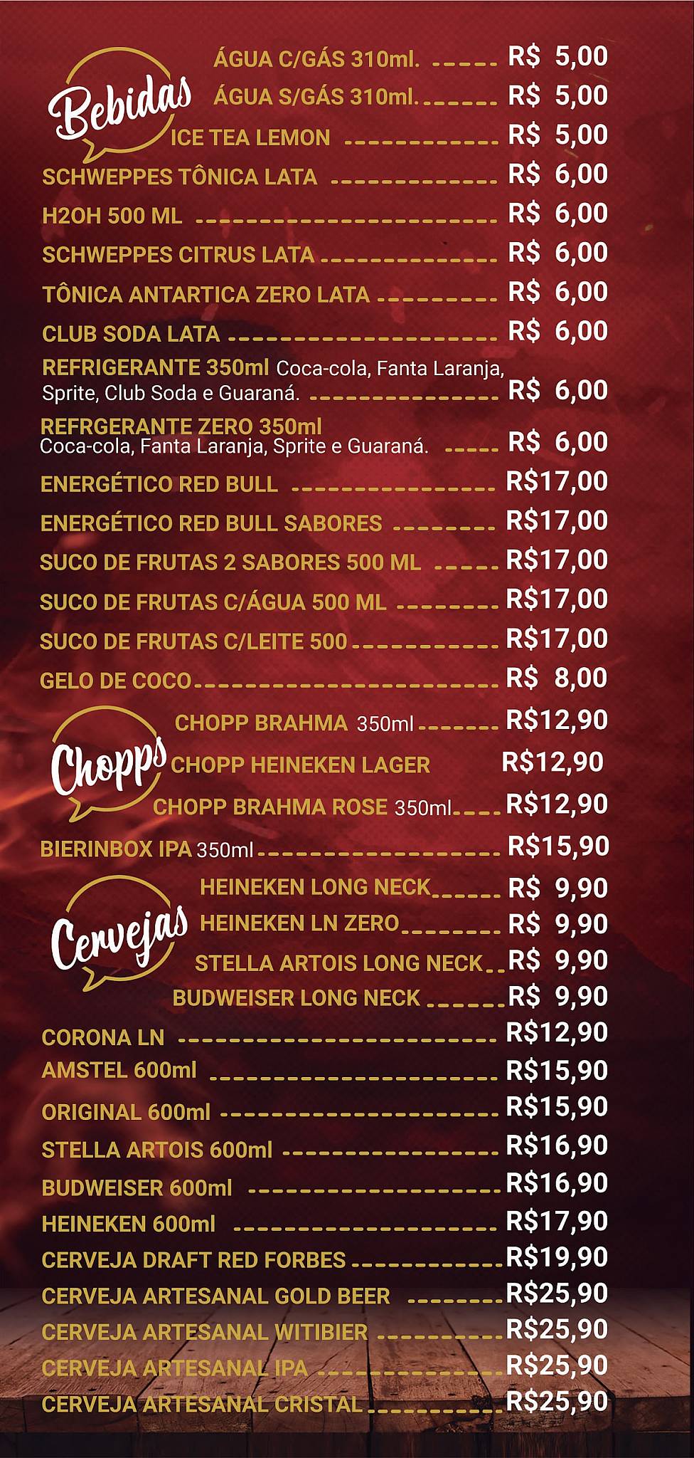 Resenha's Lounge Bar cardápio