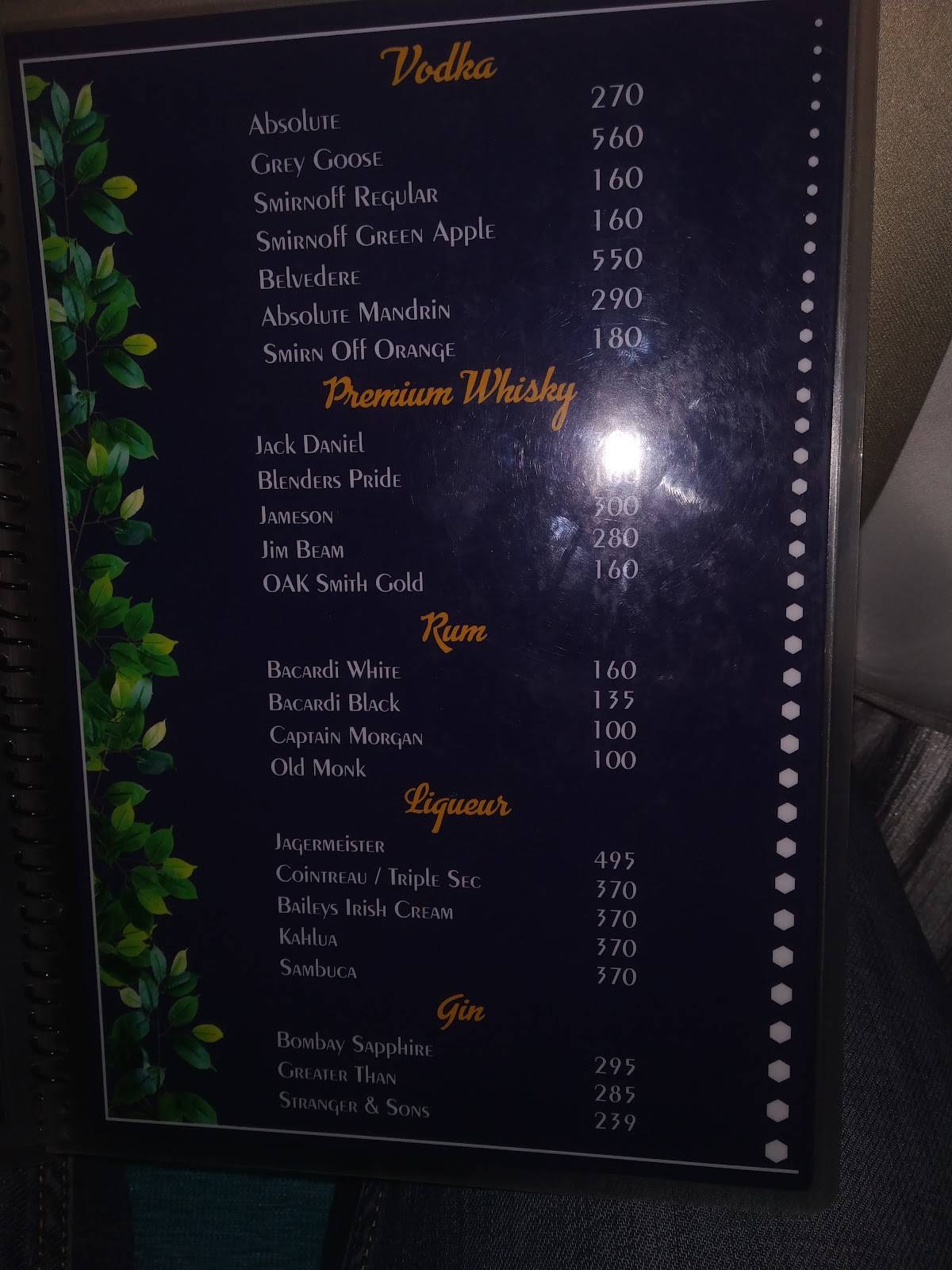 24 Carat Resto Bar menu