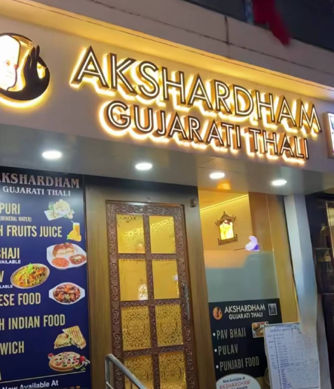Akshardham Gujarati Thali menu