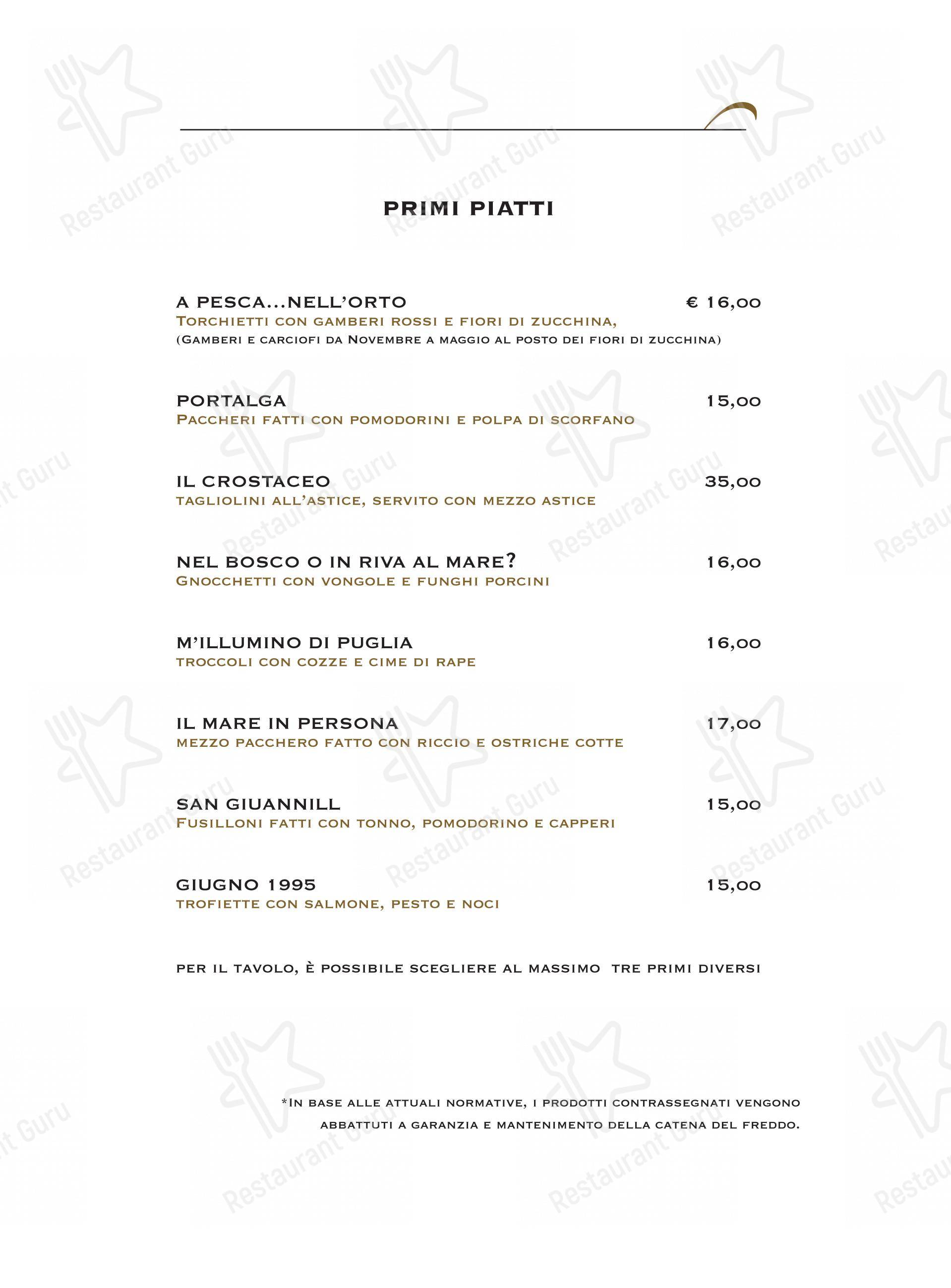 Ristorante Antiche Mura in Polignano A Mare - 菜单