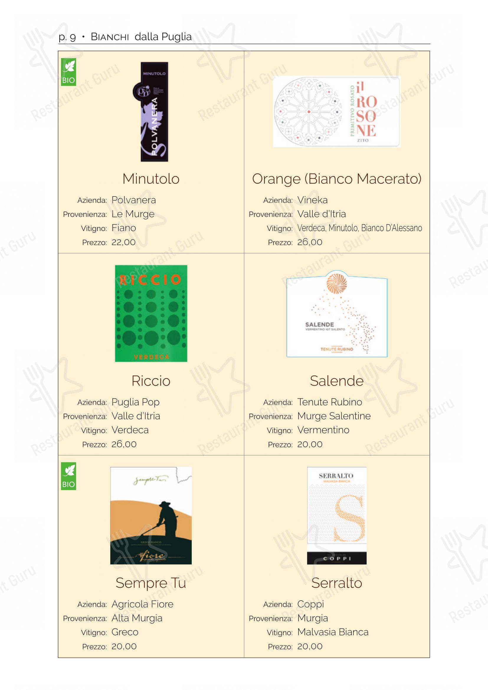 Menu bar per Ristorante Antiche Mura ristorante