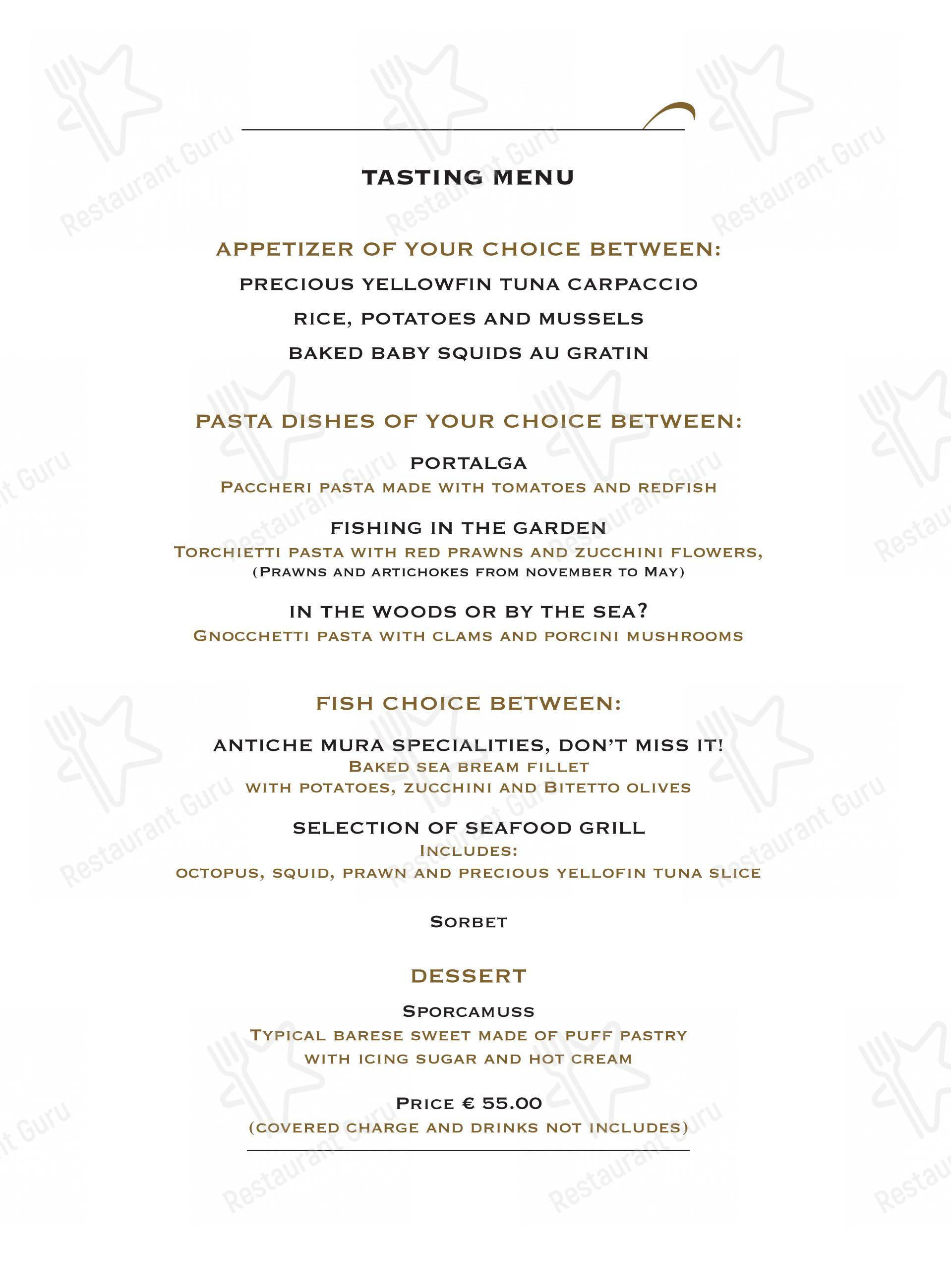 Menu di Ristorante Antiche Mura - Основное меню