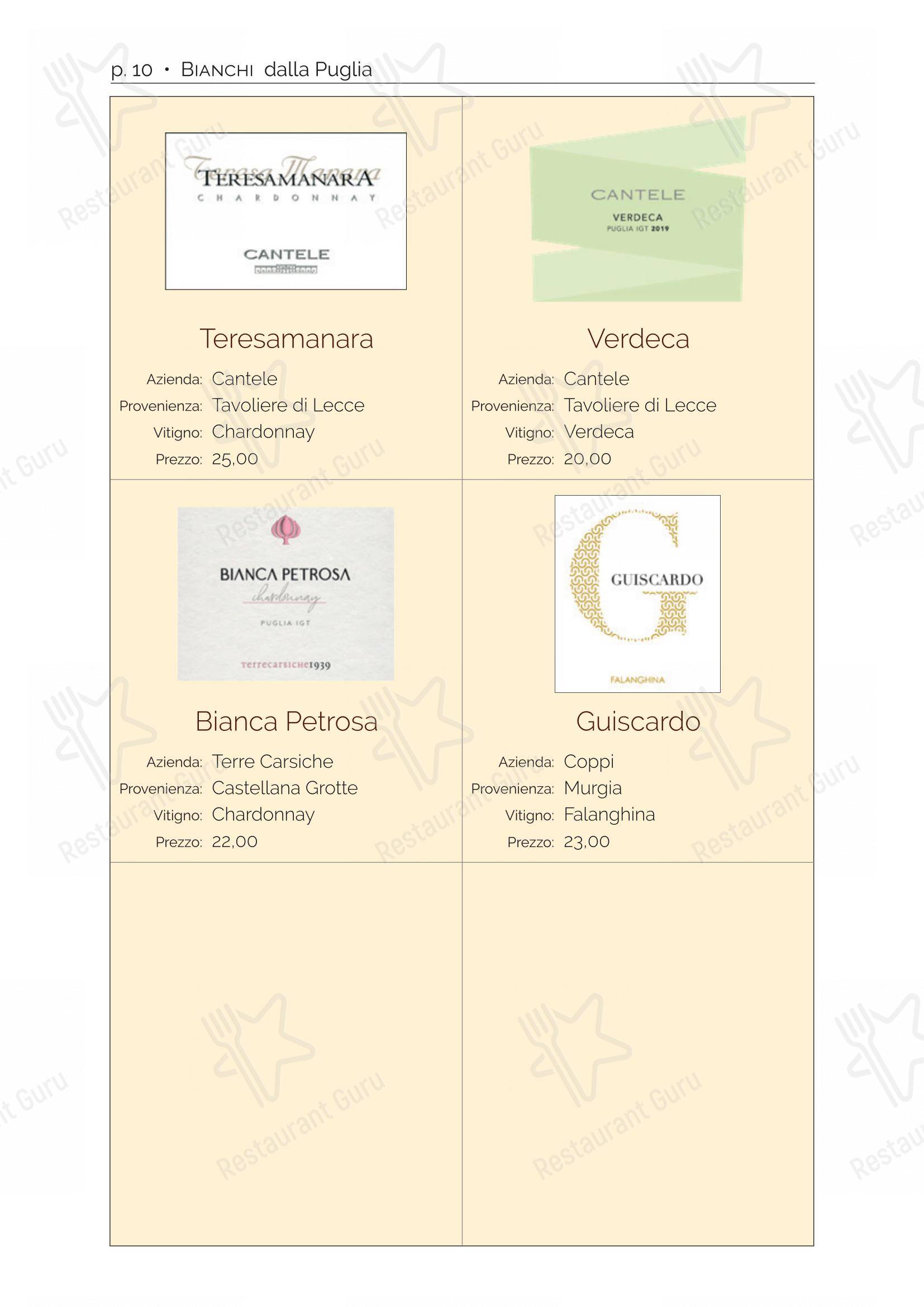 Menu di Ristorante Antiche Mura - Menu bar