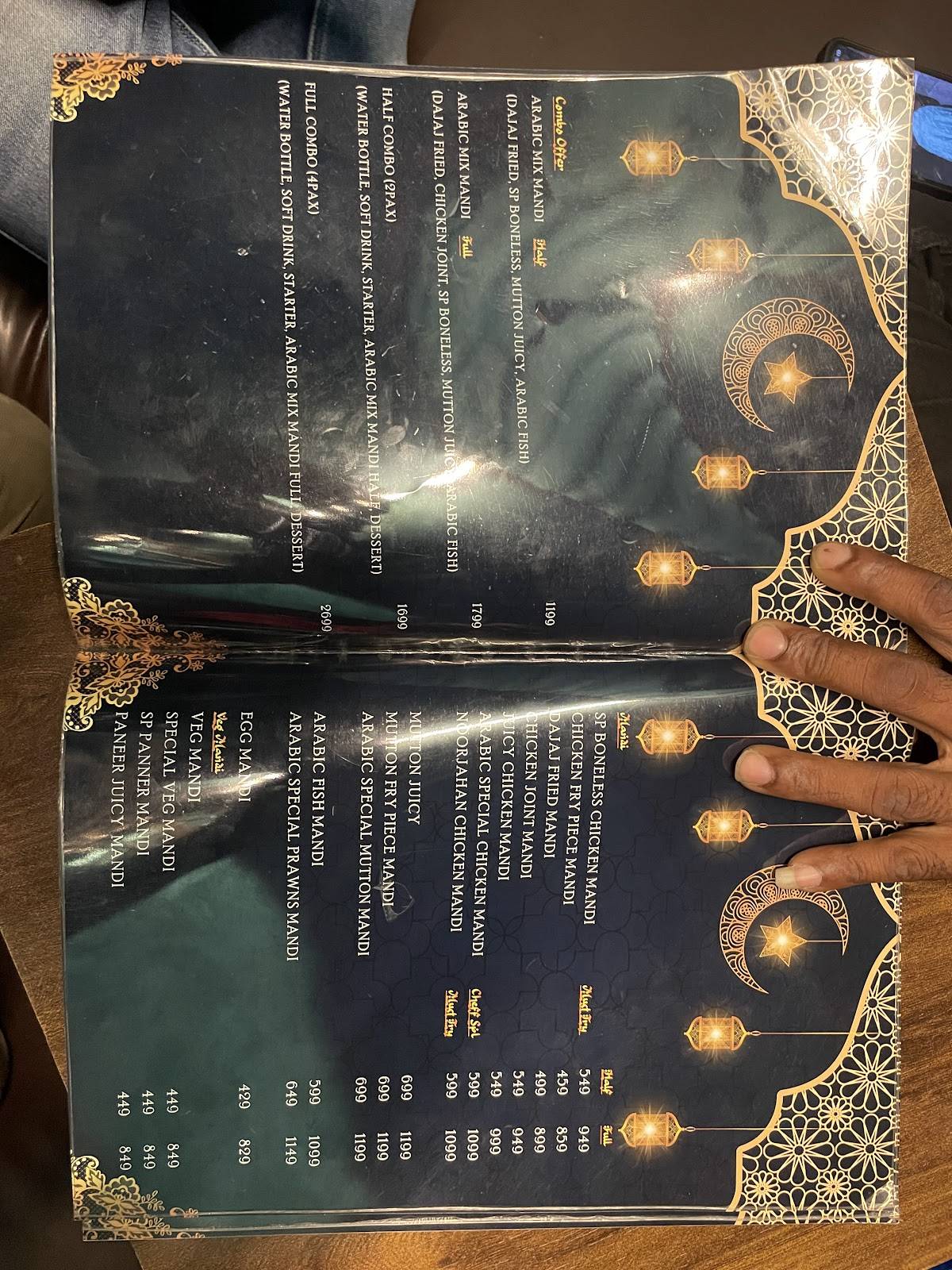Arabic Nights Mandi Restaurant menu