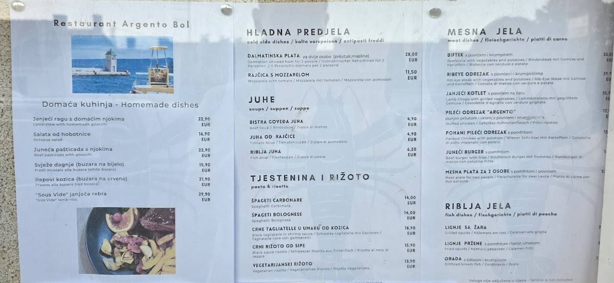 Menu di Argento 