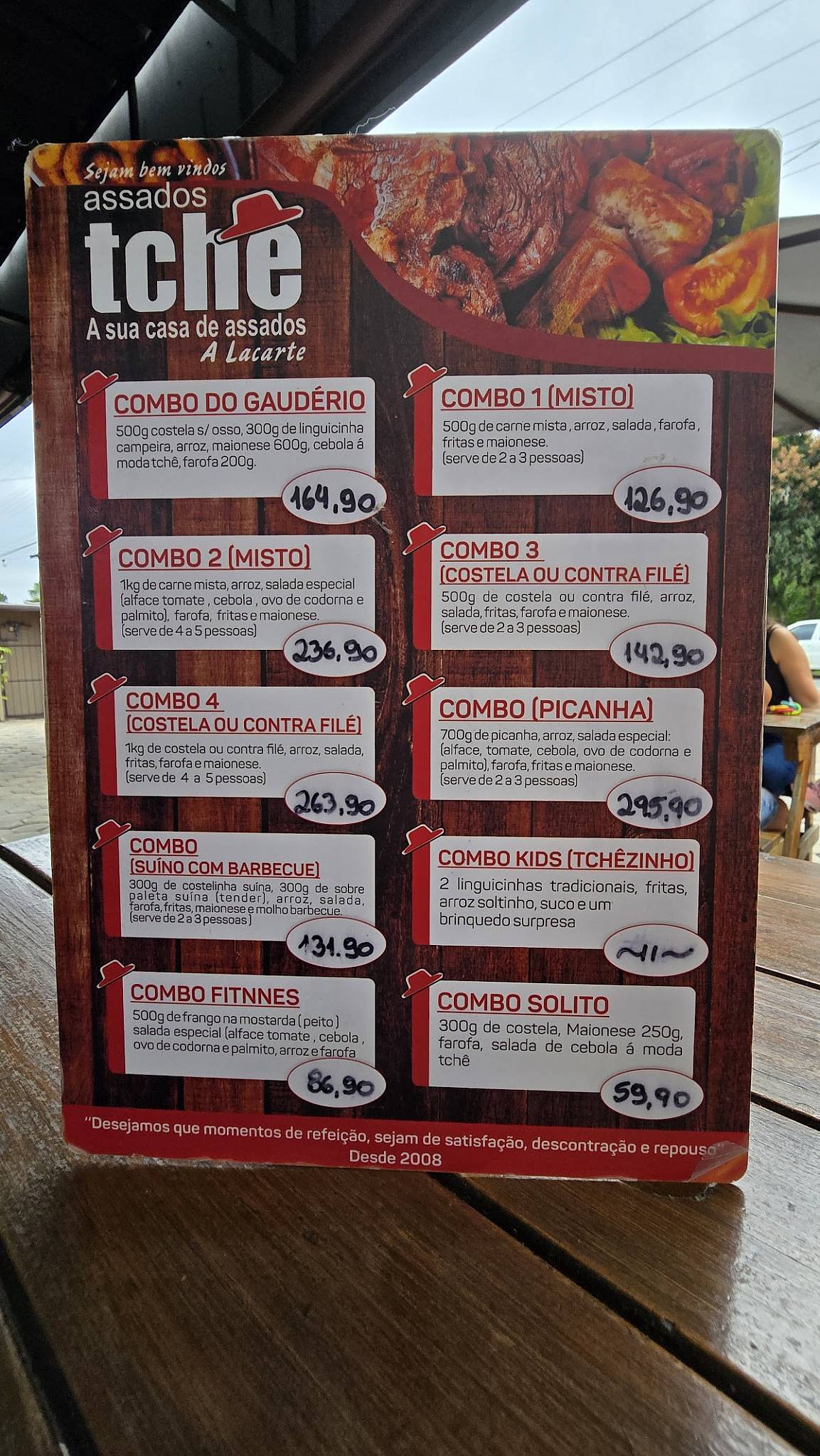 Assados Tchê cardápio