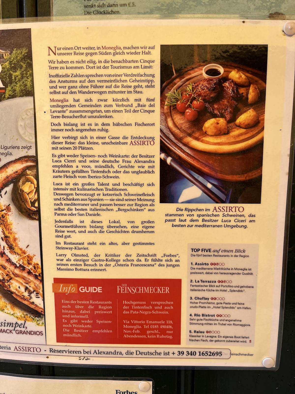 Menu di Assirto 