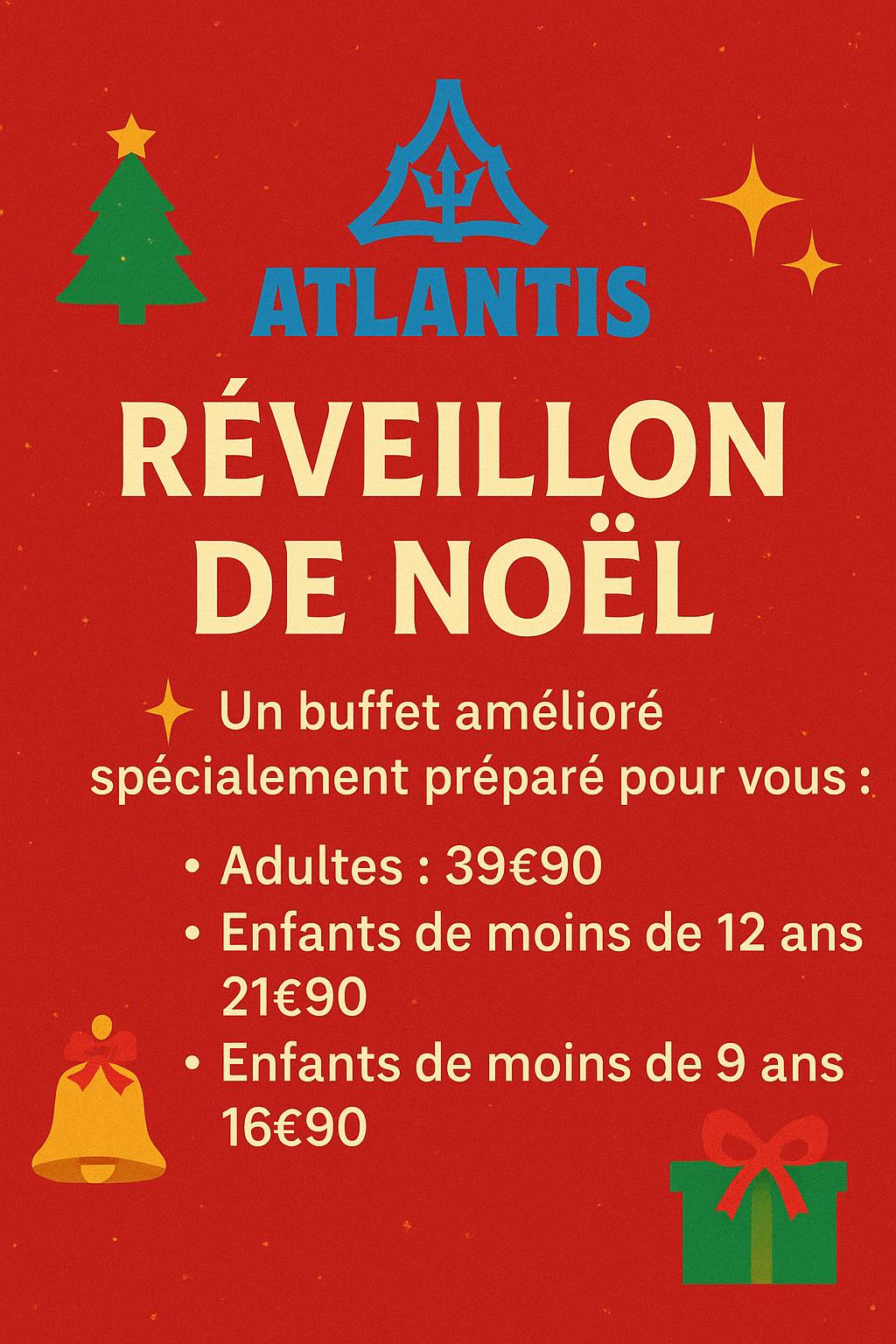 Menu de Atlantis