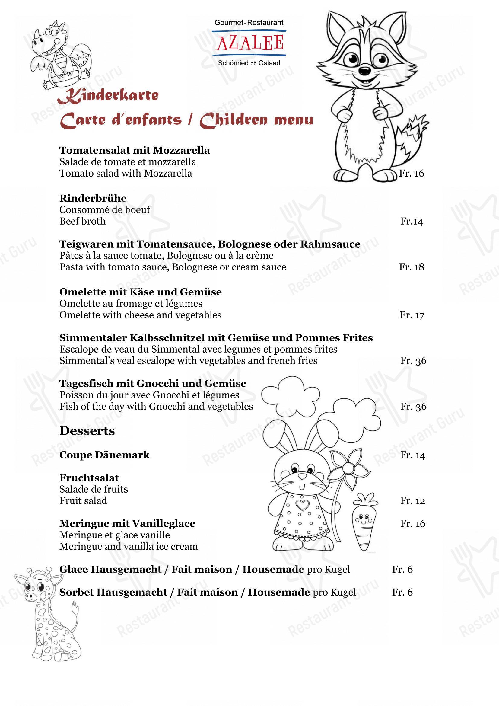 Детское per Restaurant Azalée in Saanen