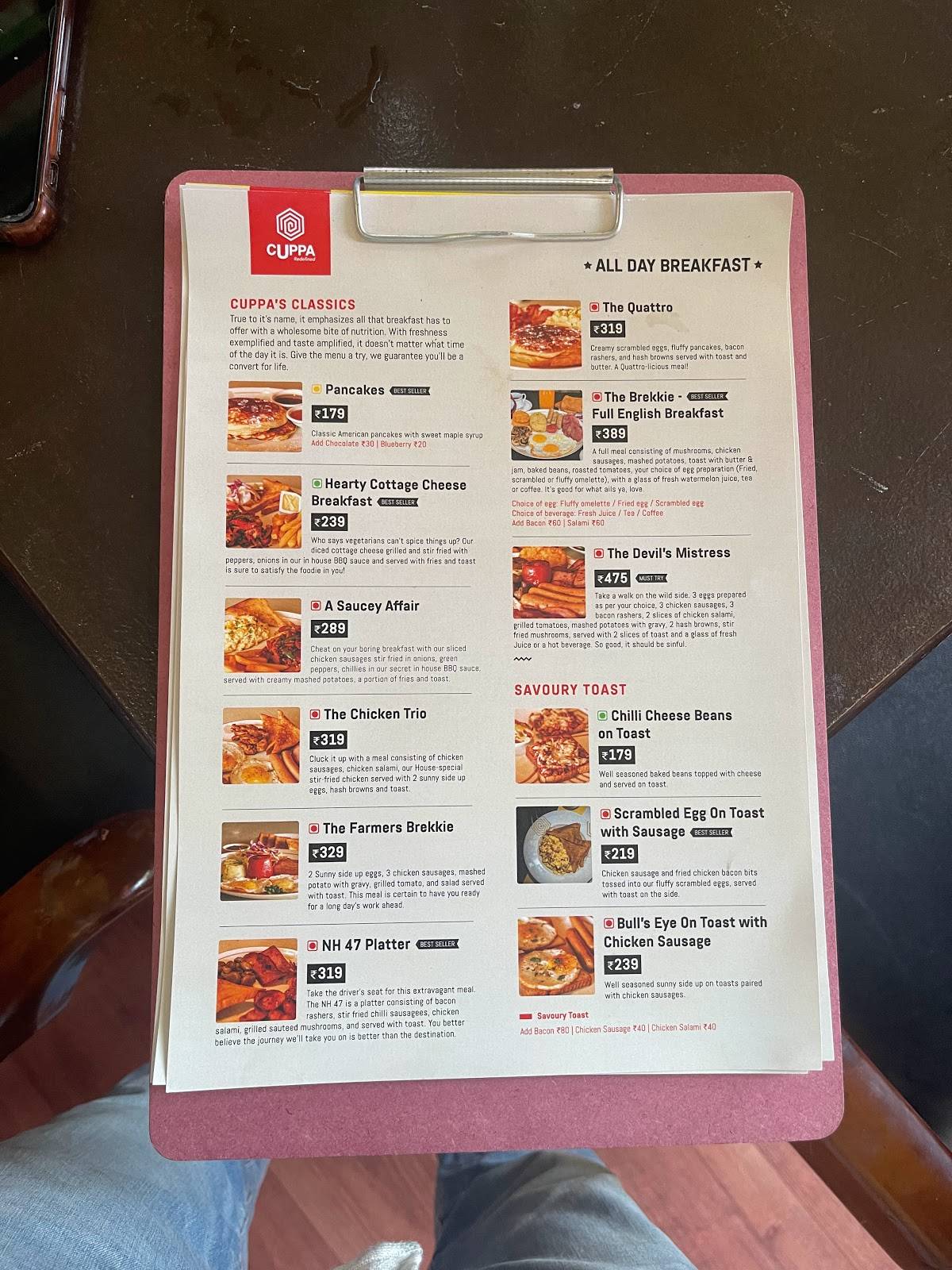 Burgermeister - Mysore menu
