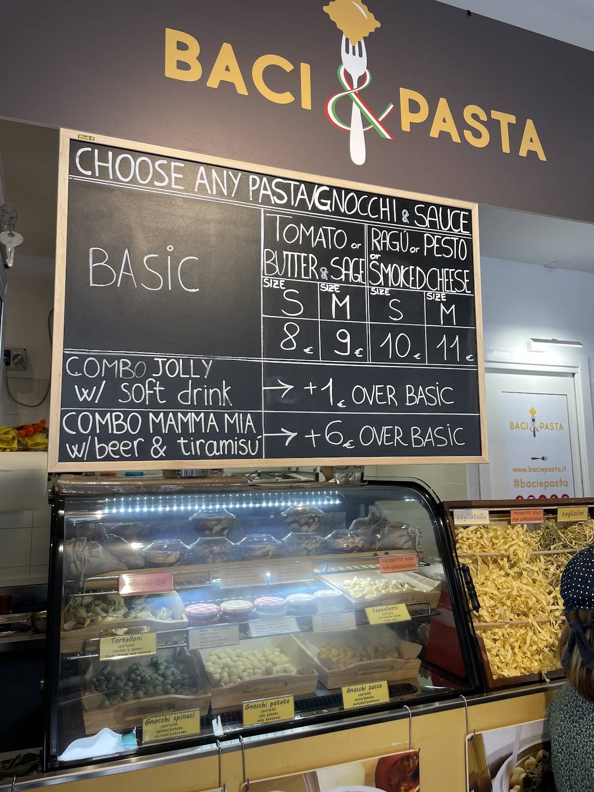 Menu di Baci & Pasta 