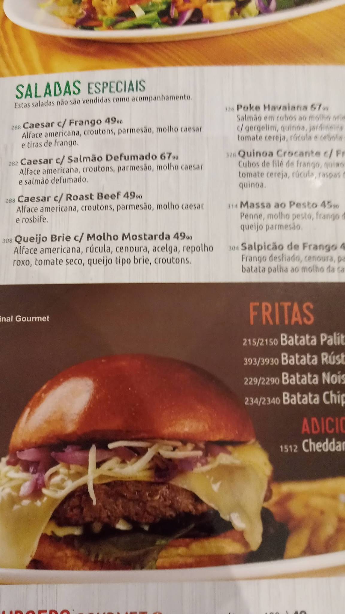 Balada Mix Shopping Nova América cardápio