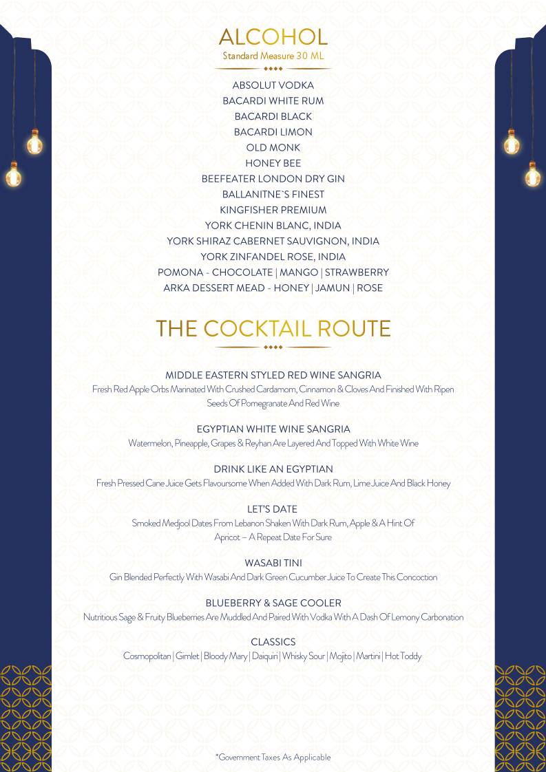 Bayroute Juhu menu