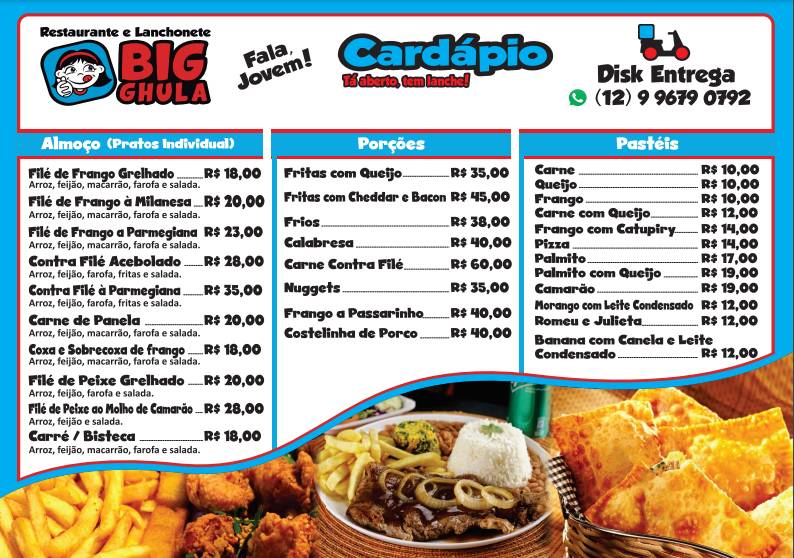 Big Ghula cardápio