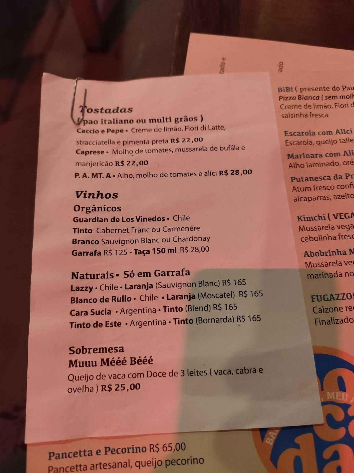 Bocada's Pizza SP cardápio