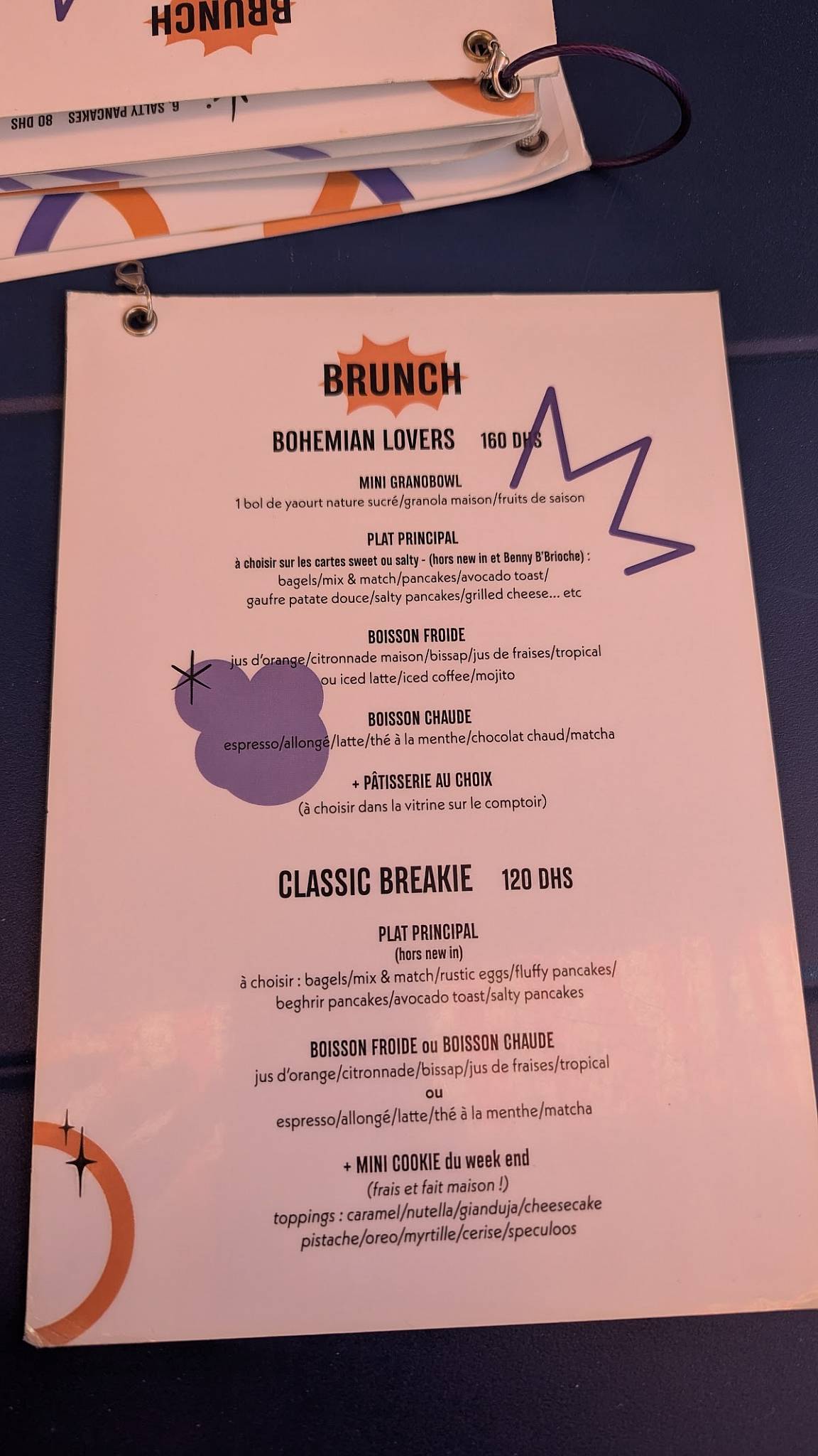 Menu de Boho Café