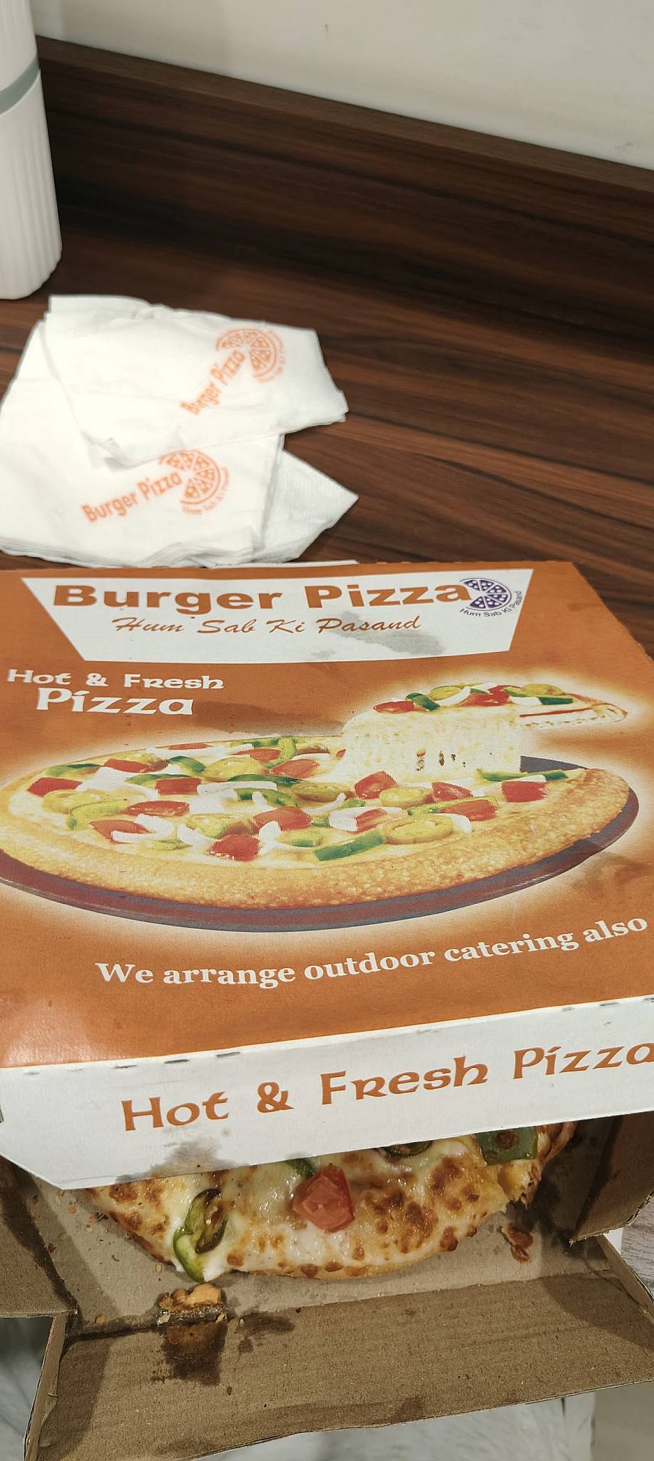 Burger Pizza menu