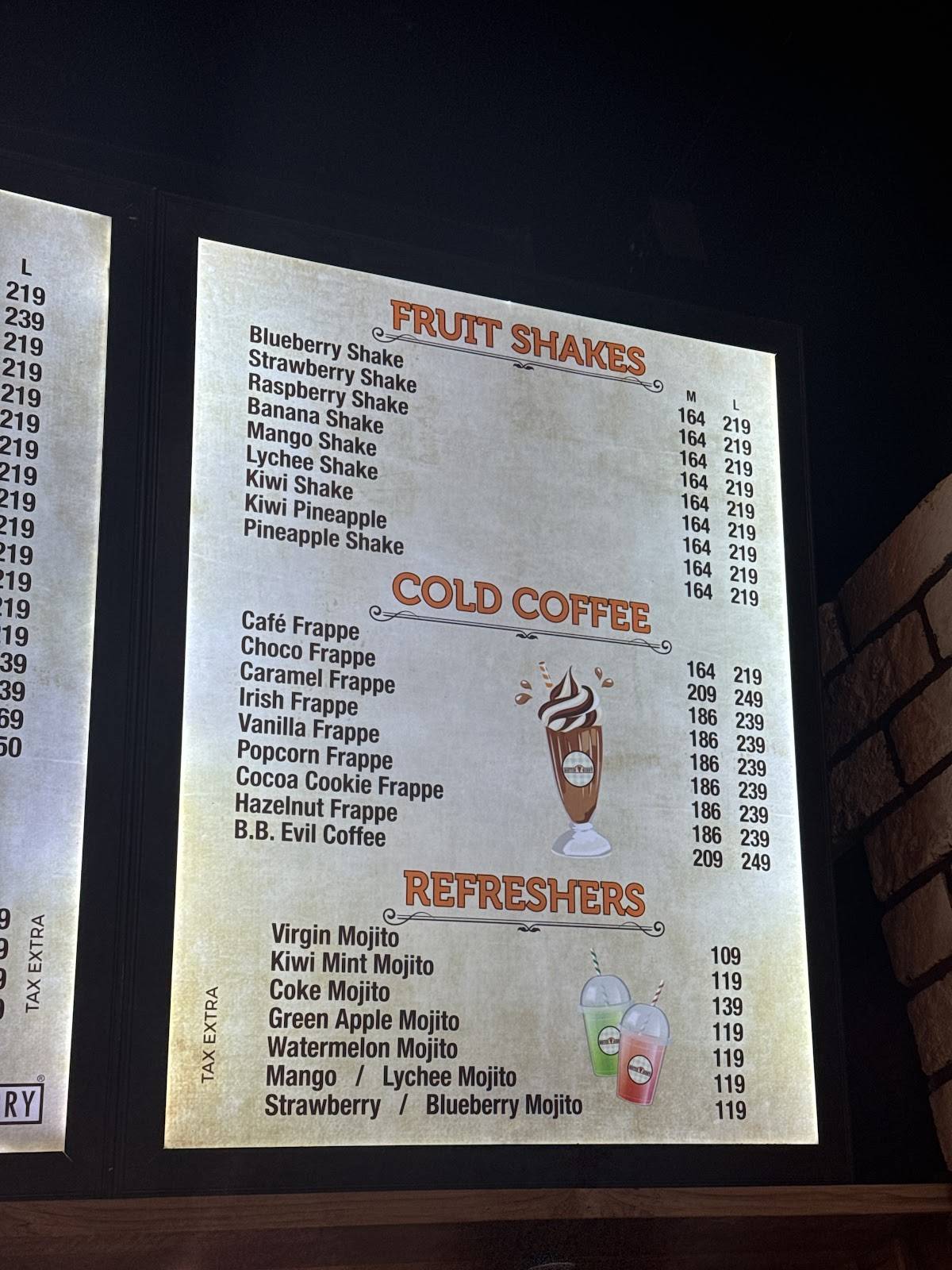 Butter Berry menu
