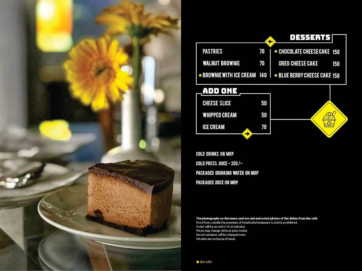 Cafe Miles by Kisan Tyres menu
