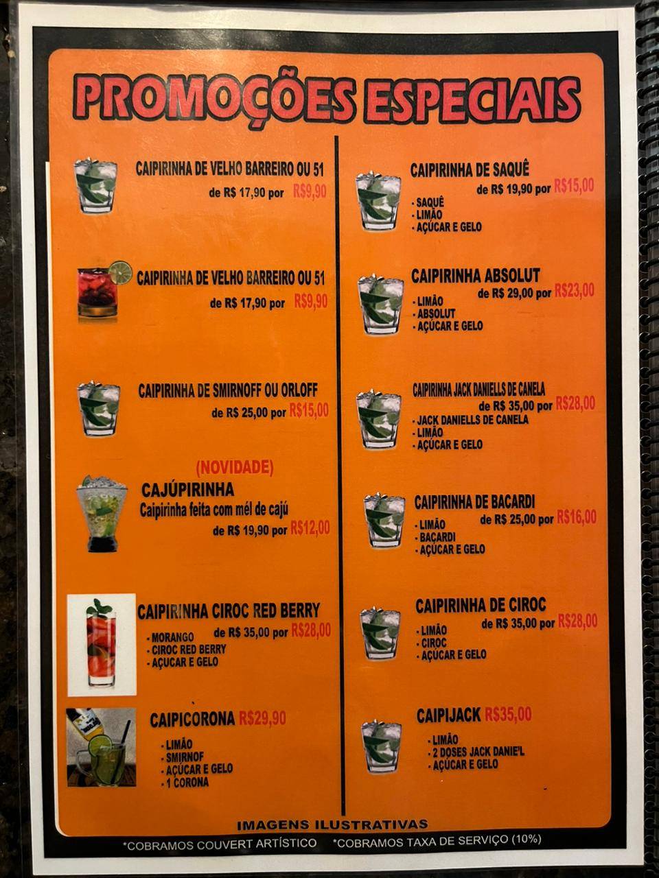 Camarão do Rafa cardápio