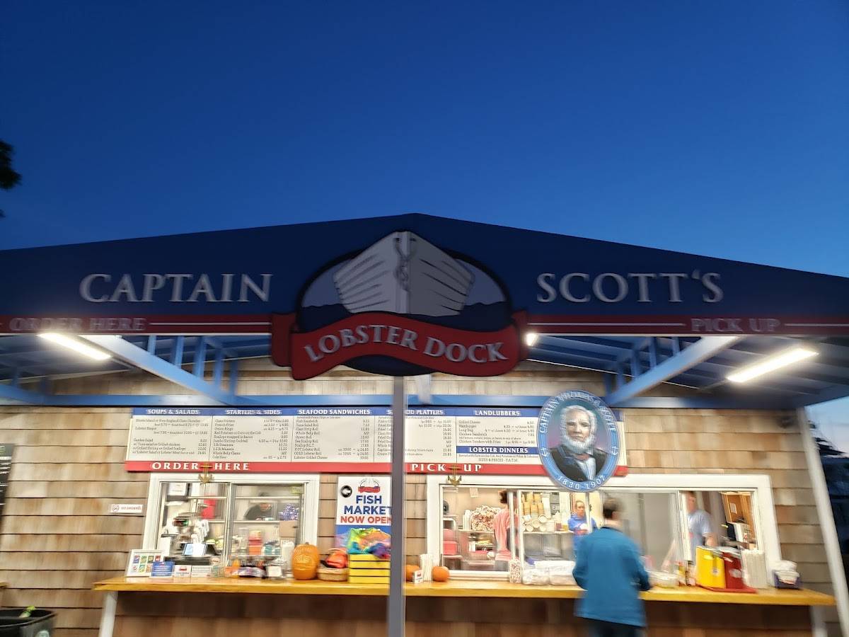 Menu at Captain Scott's Lobster Dock restaurant, New London