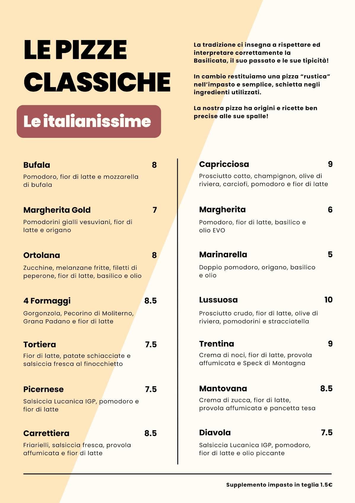 Menu di Casarsa -Pizzeria lucana- 