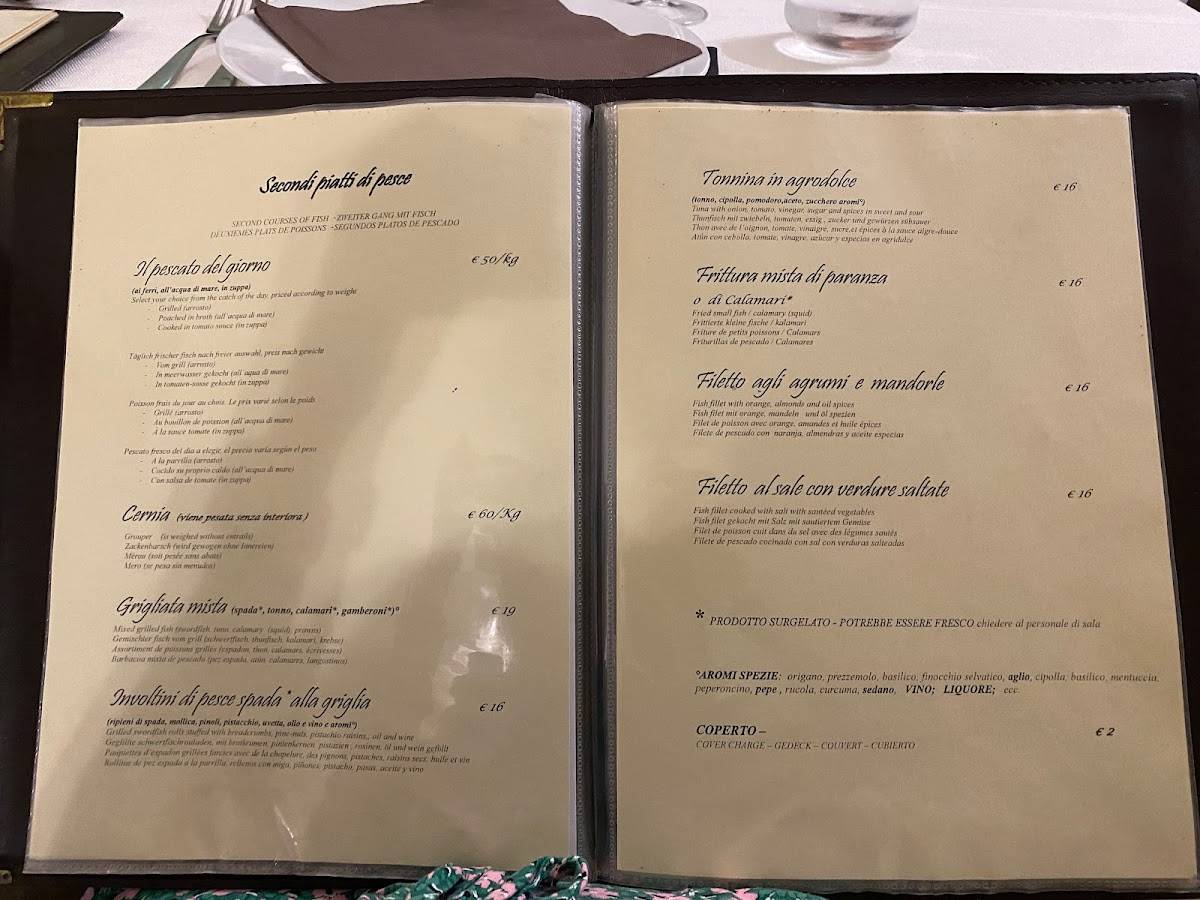 Menu di Catania Ruffiana 