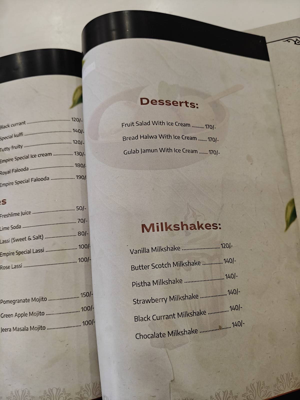 Chennai's Empire Biryani Coimbatore menu