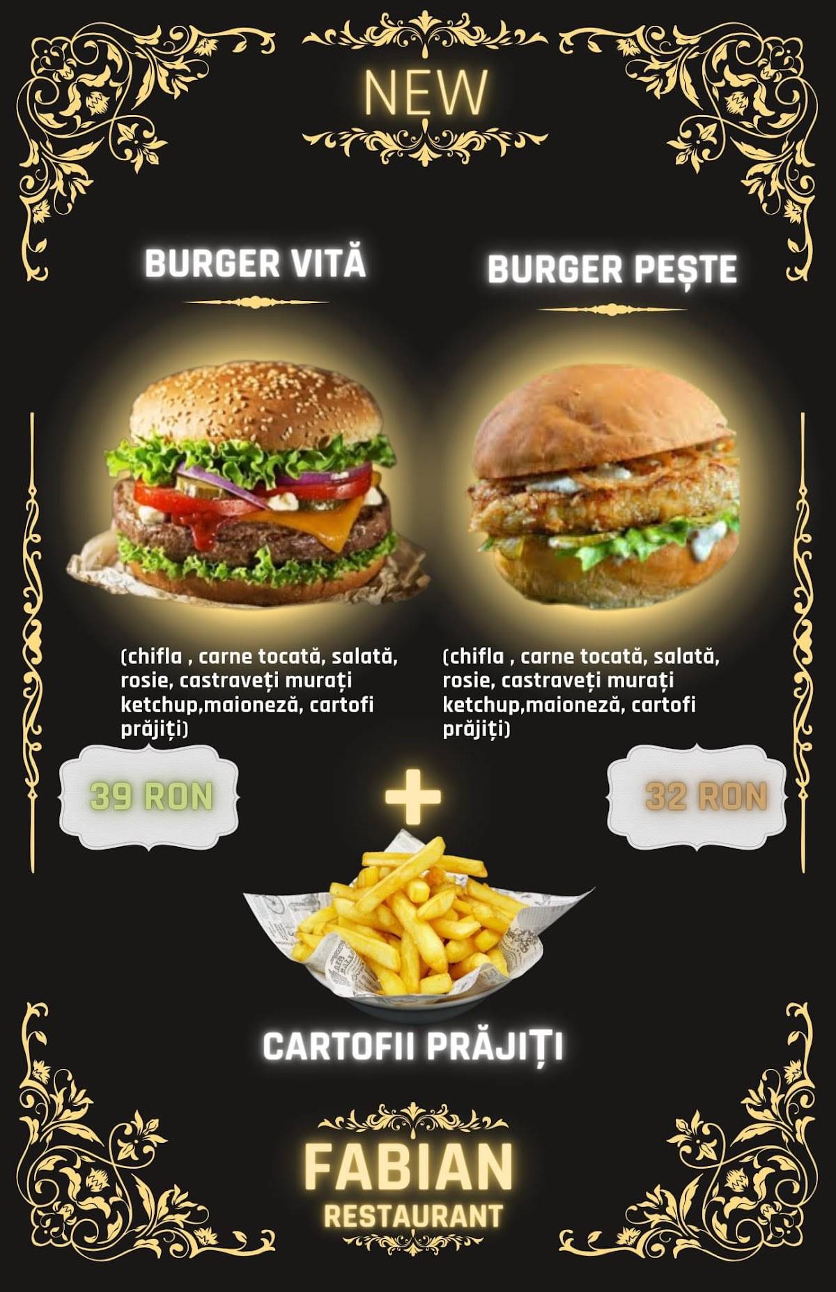 Menu de Restaurant Cherhana Fabian