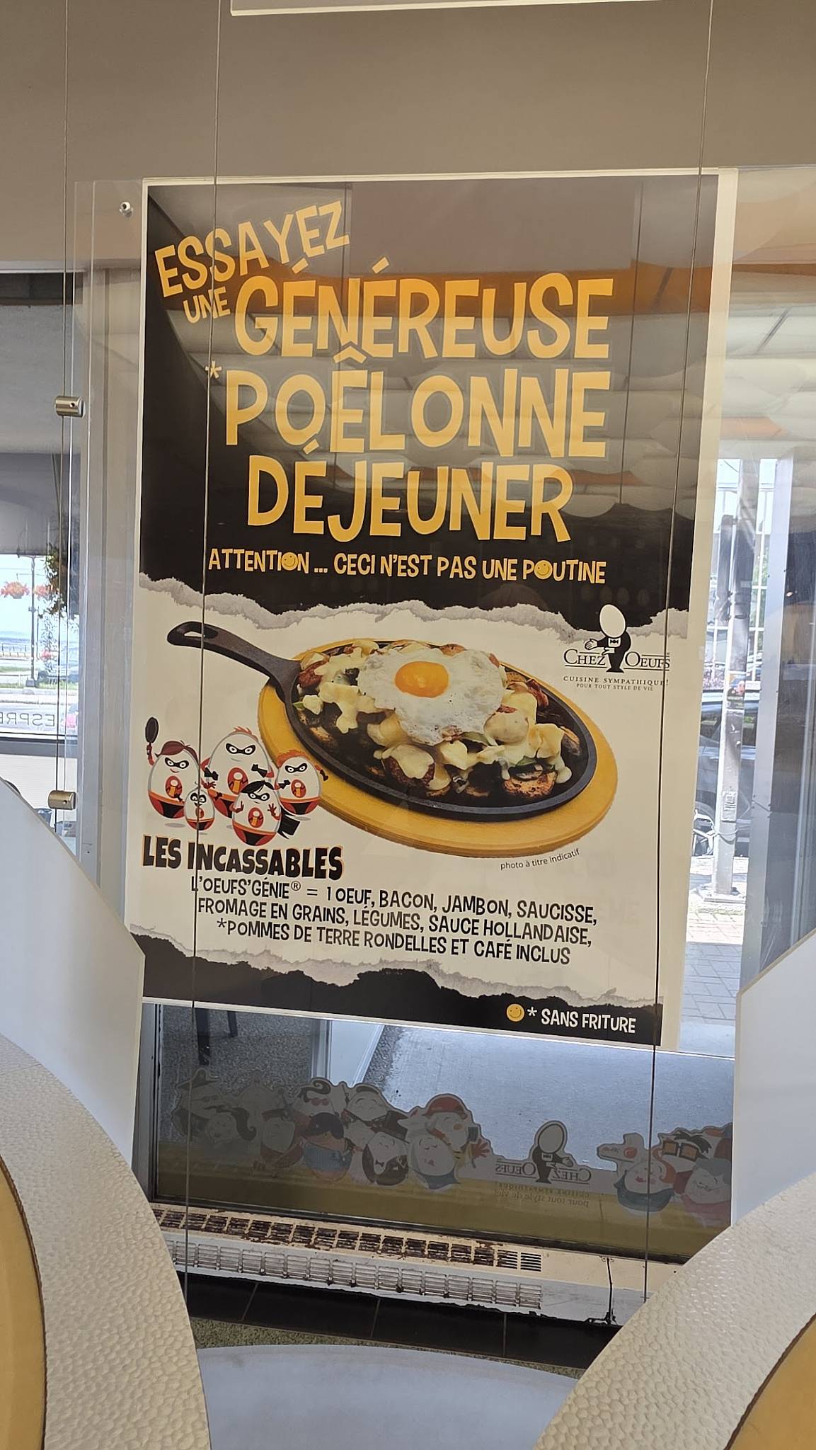 Menu de Chez Oeufs Restaurant Déjeuners et Dîners