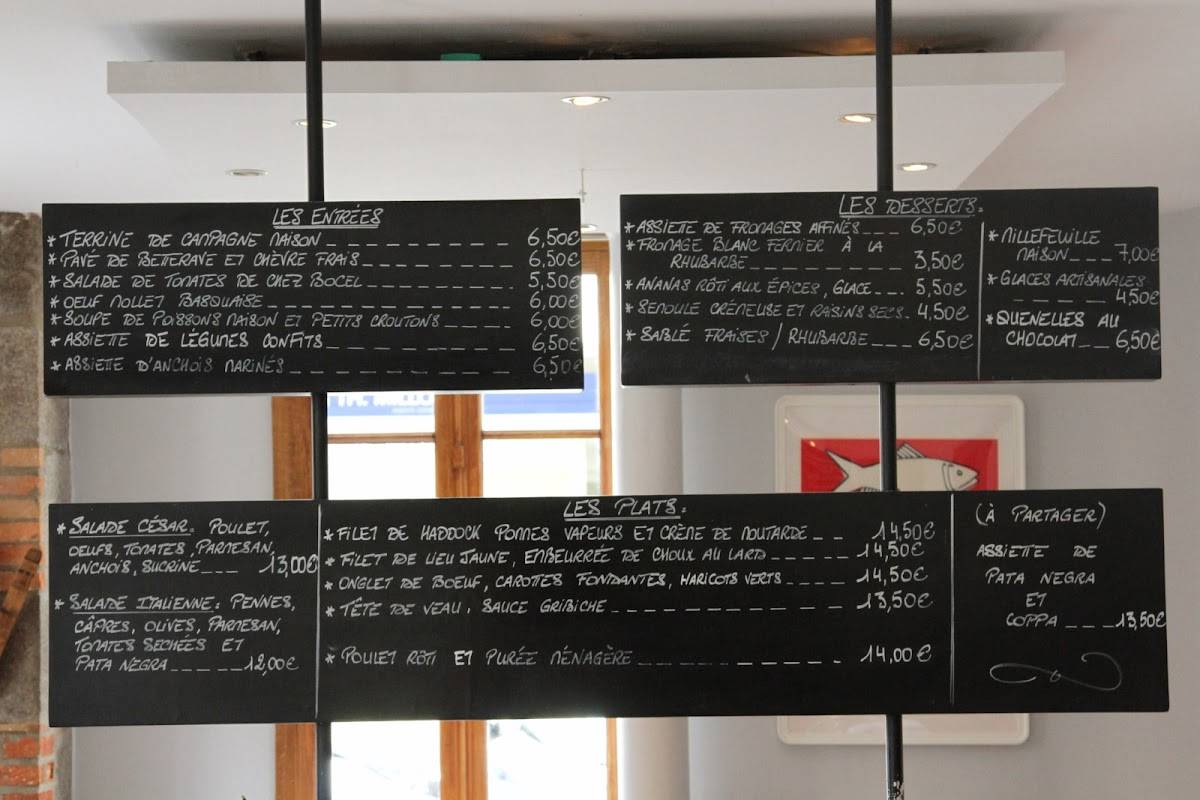 Menu de Chez Paul