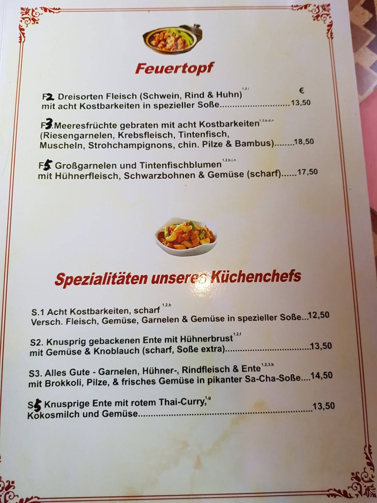 Speisekarte von ChinesischesMongolisches Restaurant Shanghai, Rottweil