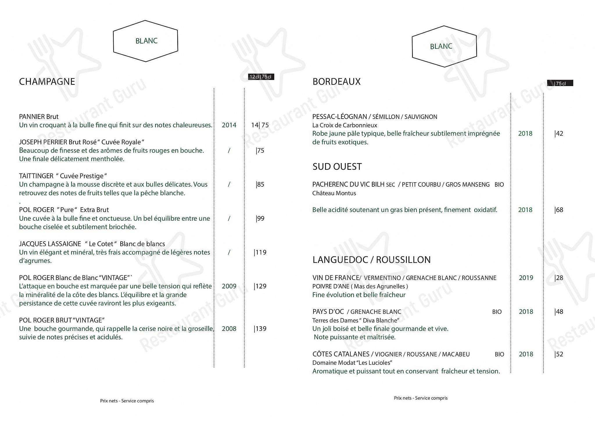 Set menu pour Coretta dans Paris