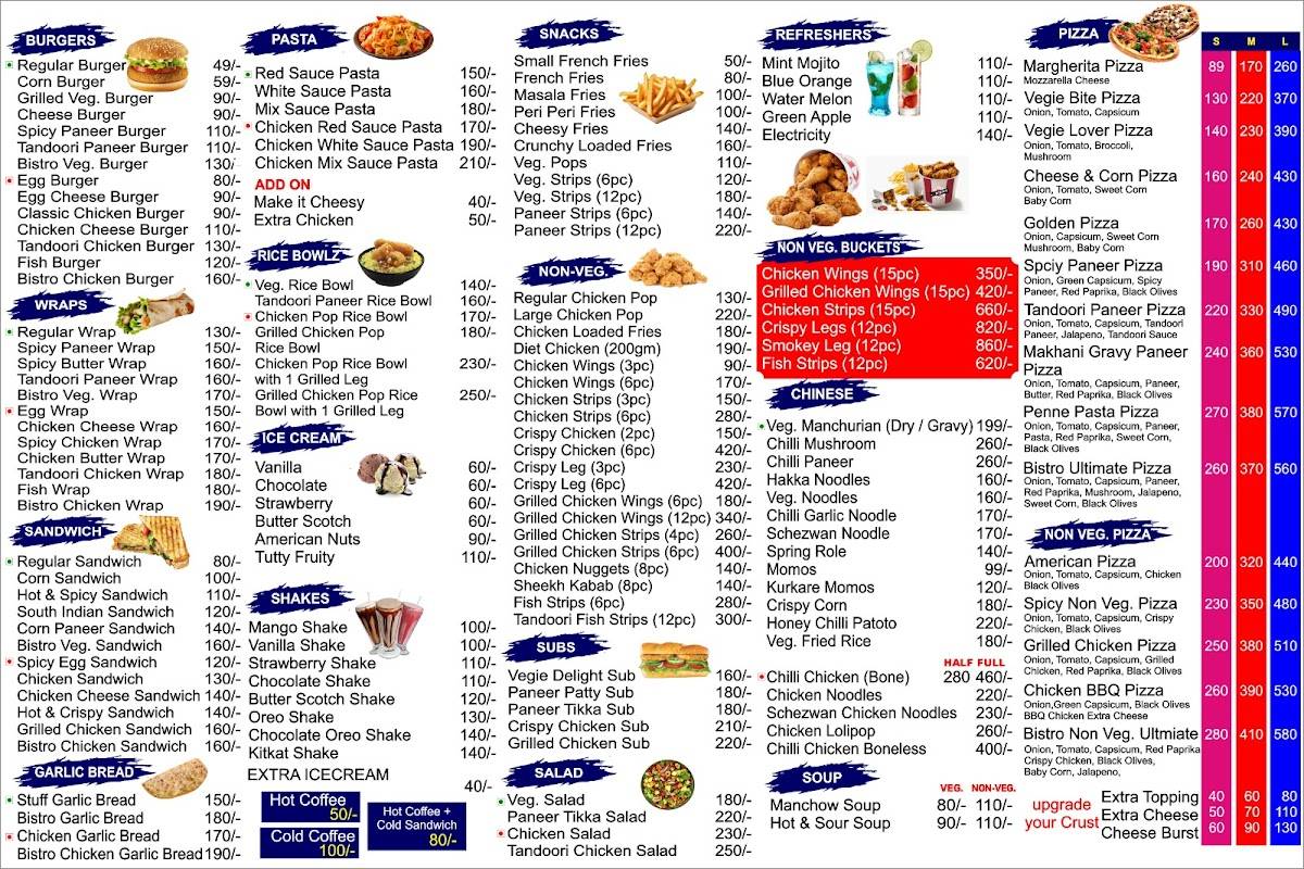D Crispy Bistro menu