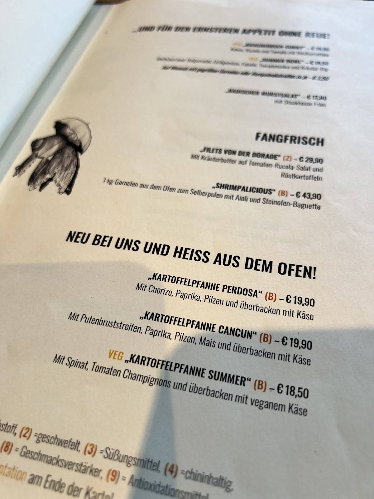 Menu de Das Bootshaus - Restaurant Heidelberg