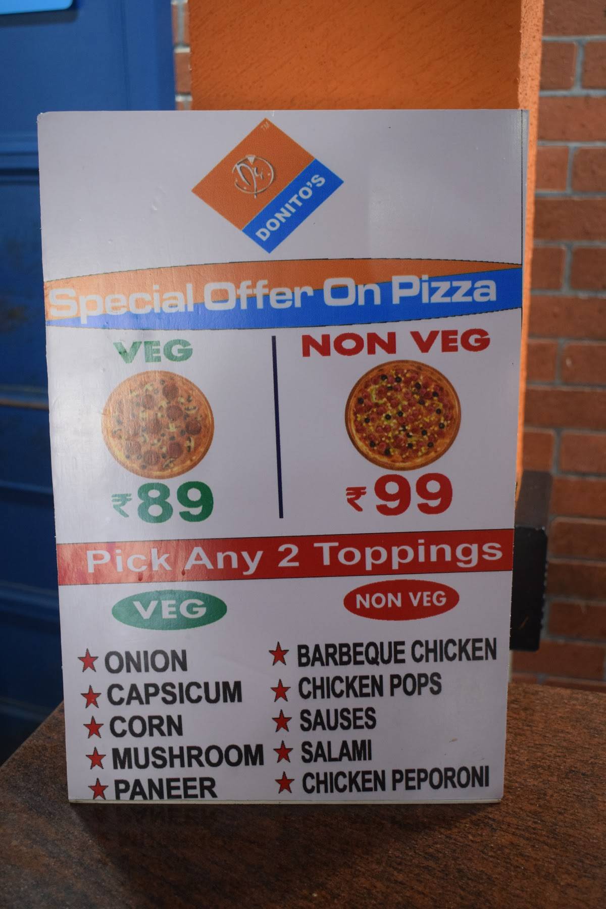 Donitos - Best Pizza Shop, Family Restaurant, Veg And Non Veg Restaurant, Soft Drinks Restaurant menu