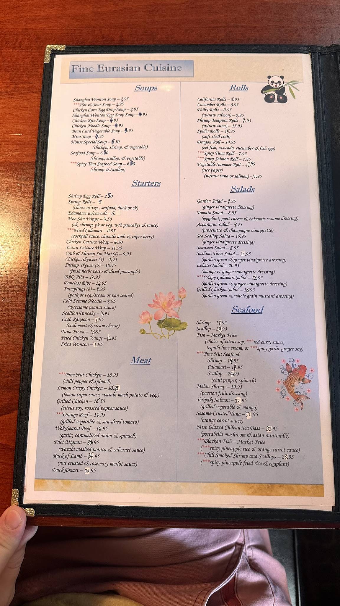 Menu at Duck Sauce restaurant, Newtown