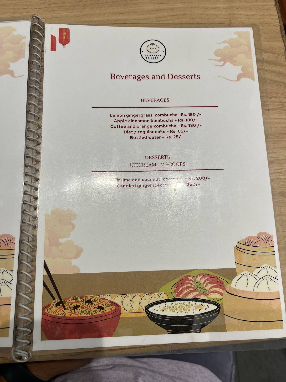 Dumpling Project menu