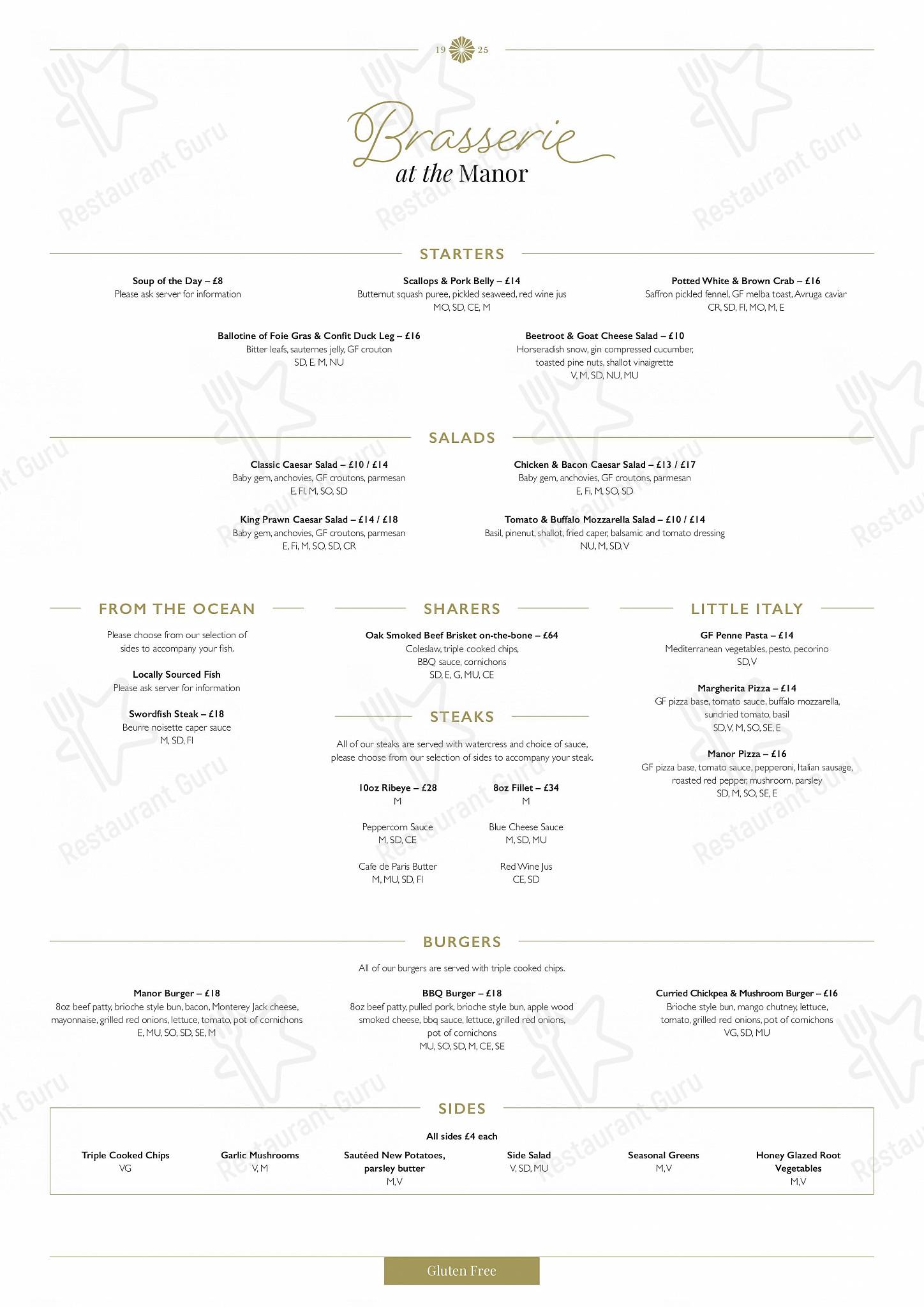 Menu at Eastwell Manor, Champneys Hotel & Spa restaurant, Ashford ...