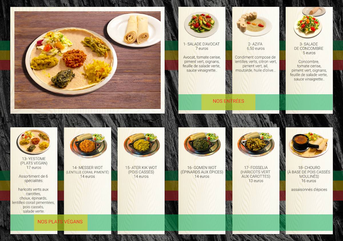 Menu de Restaurant Enat