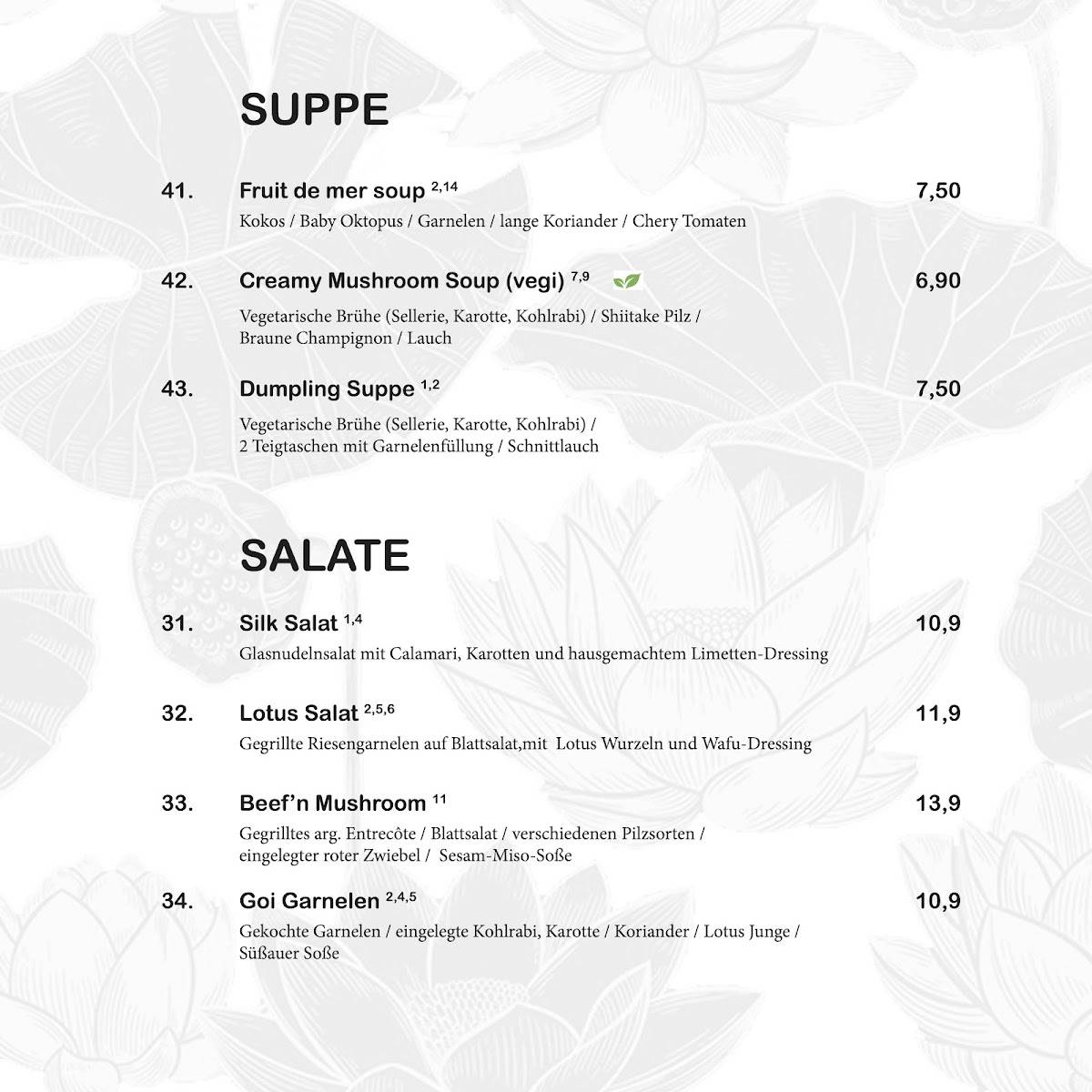 Speisekarte von FLAIR Indochine Restaurant & Bar, Ingolstadt